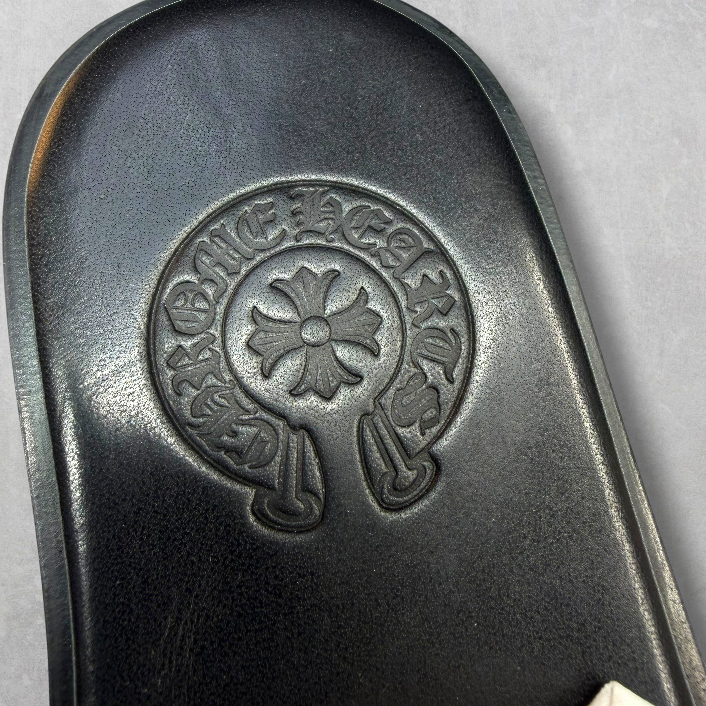 Chrome Hearts Blue Cheetah Leather Cross Slides 36 (4US)