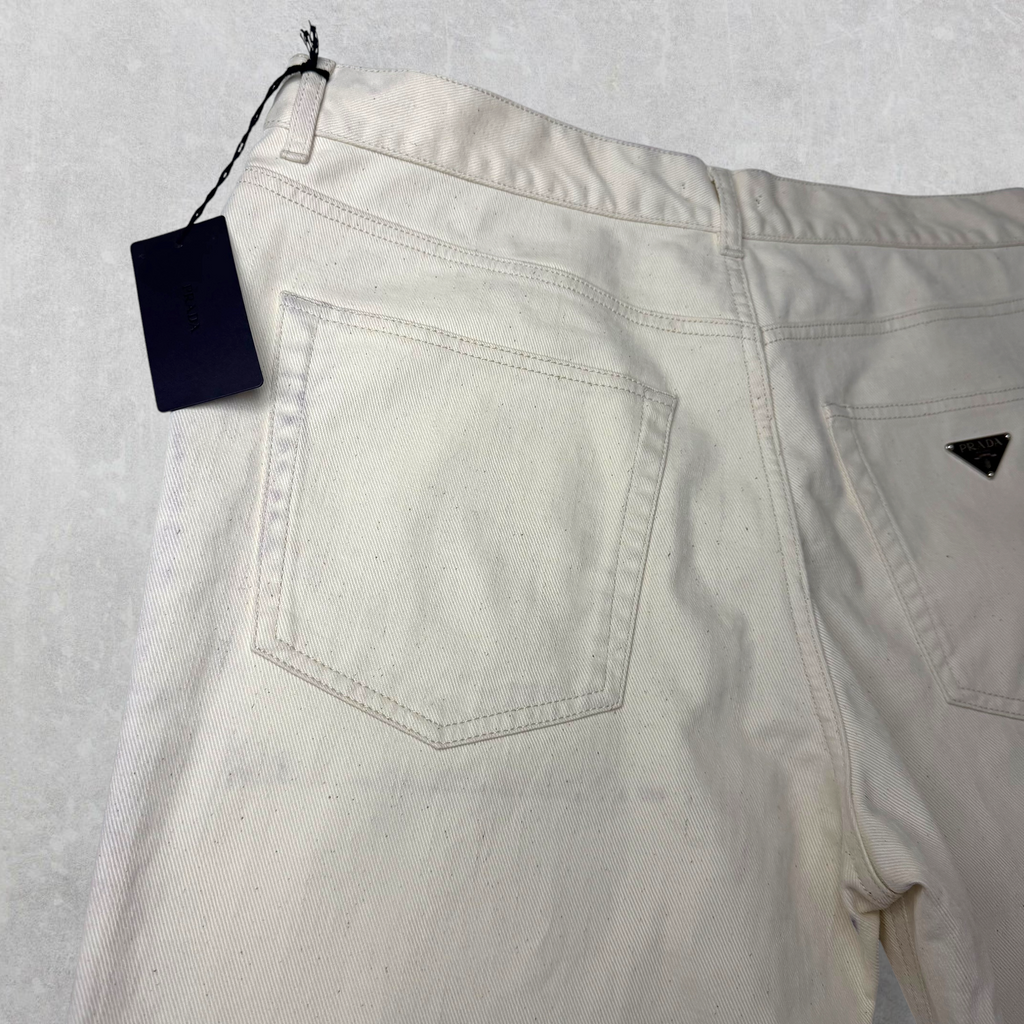 Prada Natural Denim Trousers Pants 36