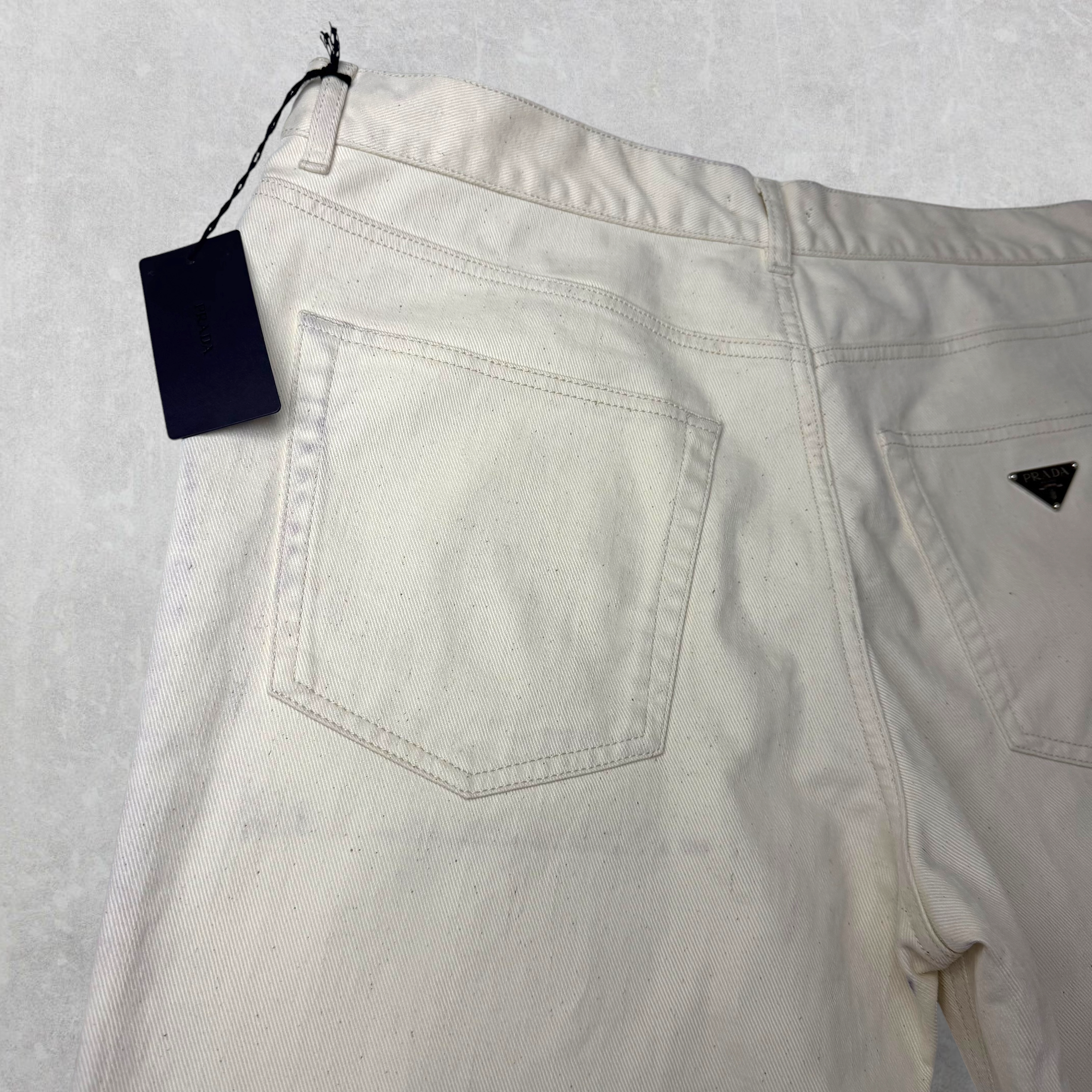 Prada Natural Denim Trousers Pants 36