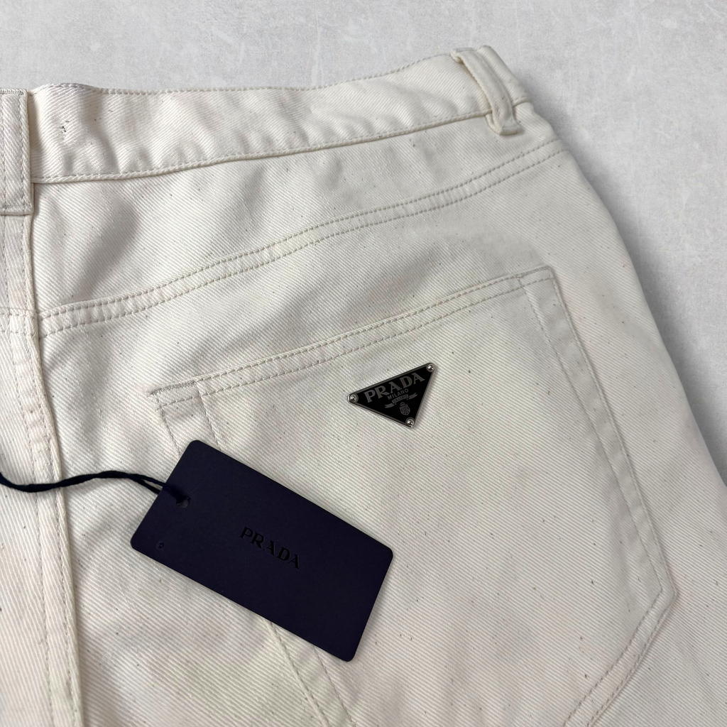 Prada Natural Denim Trousers Pants 36