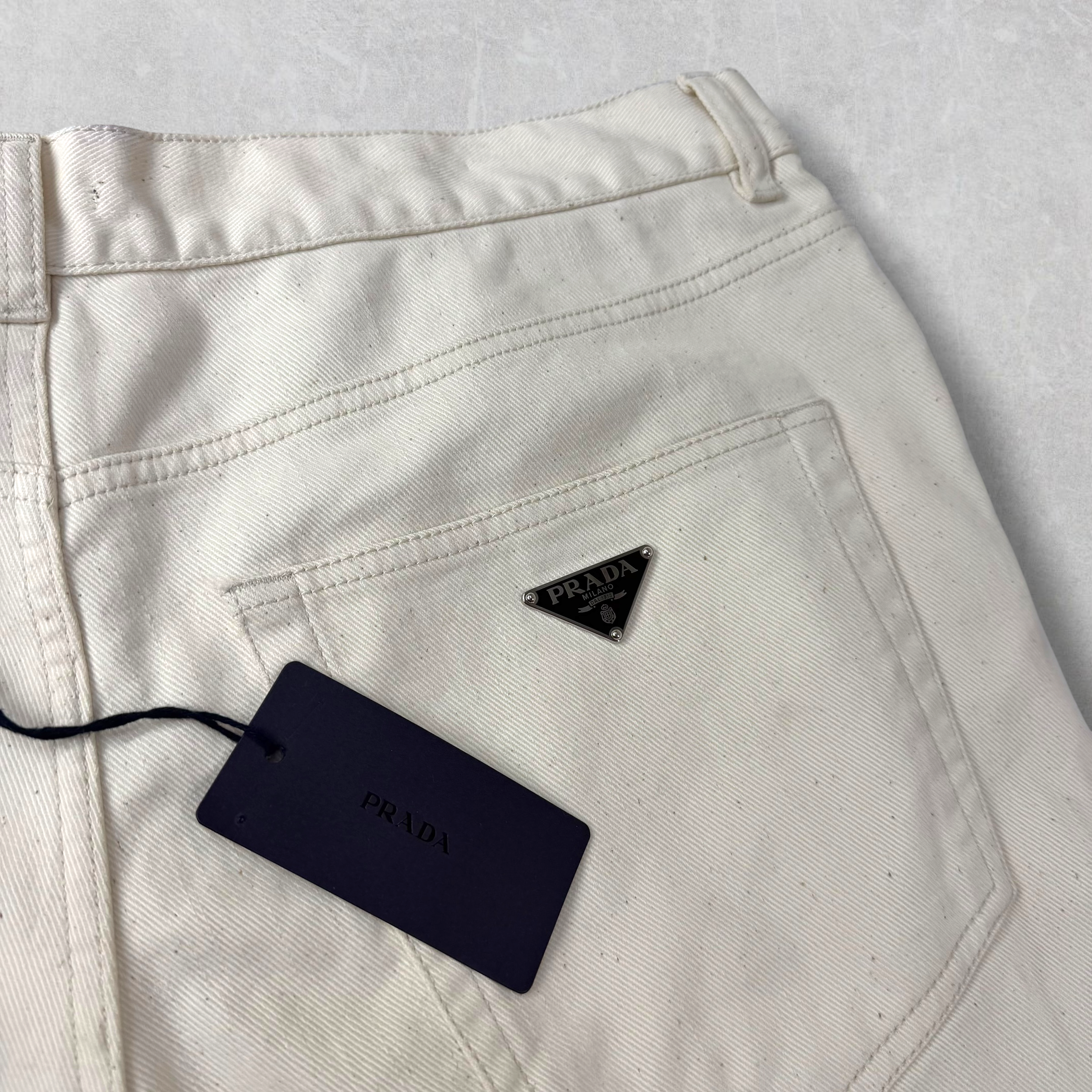 Prada Natural Denim Trousers Pants 36