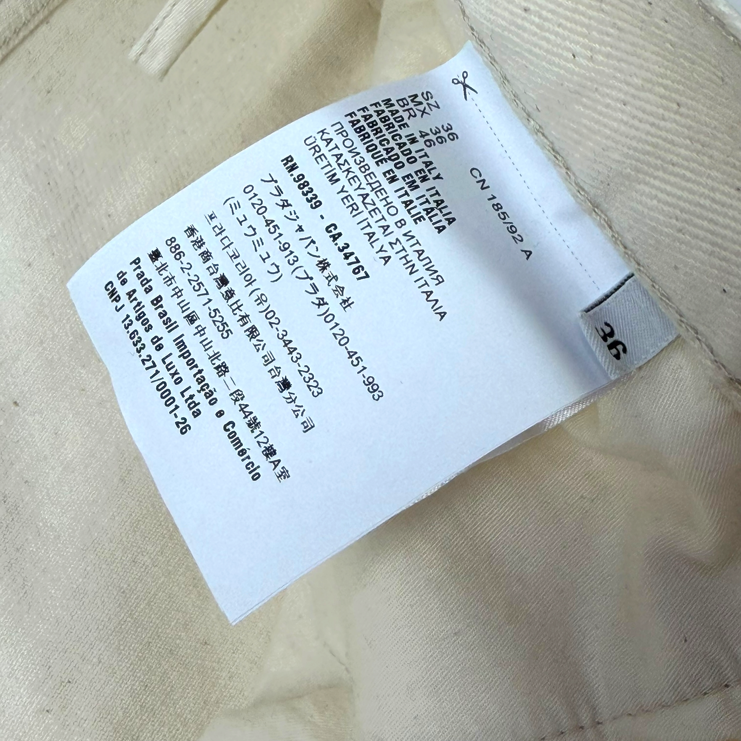 Prada Natural Denim Trousers Pants 36