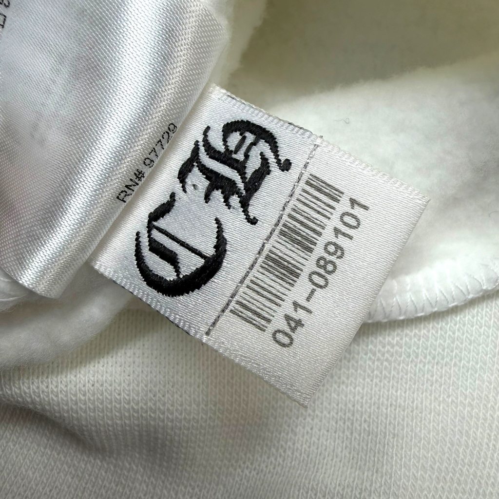 Chrome Hearts Vertical Logo White Hoodie XL