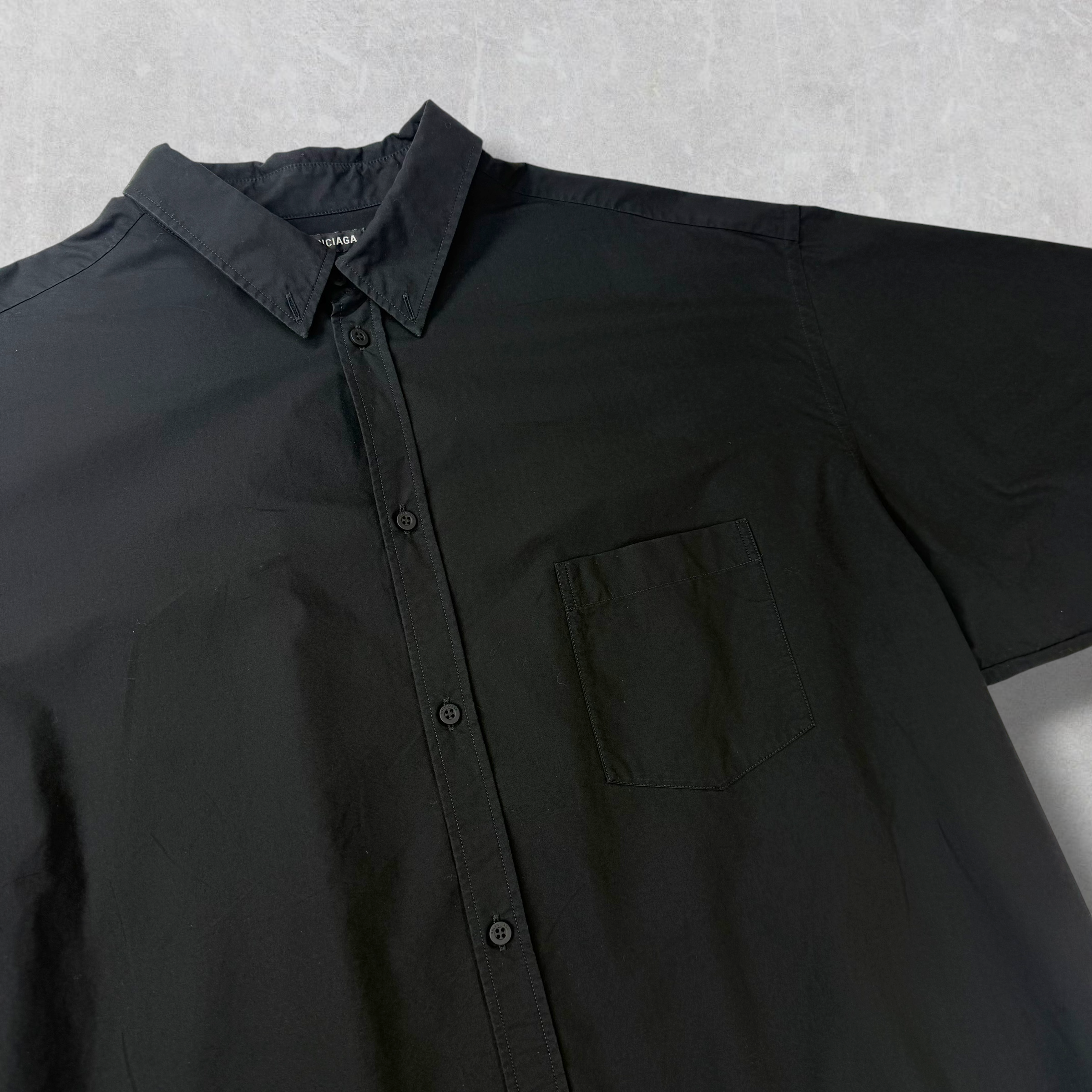 Balenciaga Political Stencil Large Fit Short Sleeve Shirt 43 (XXXL)