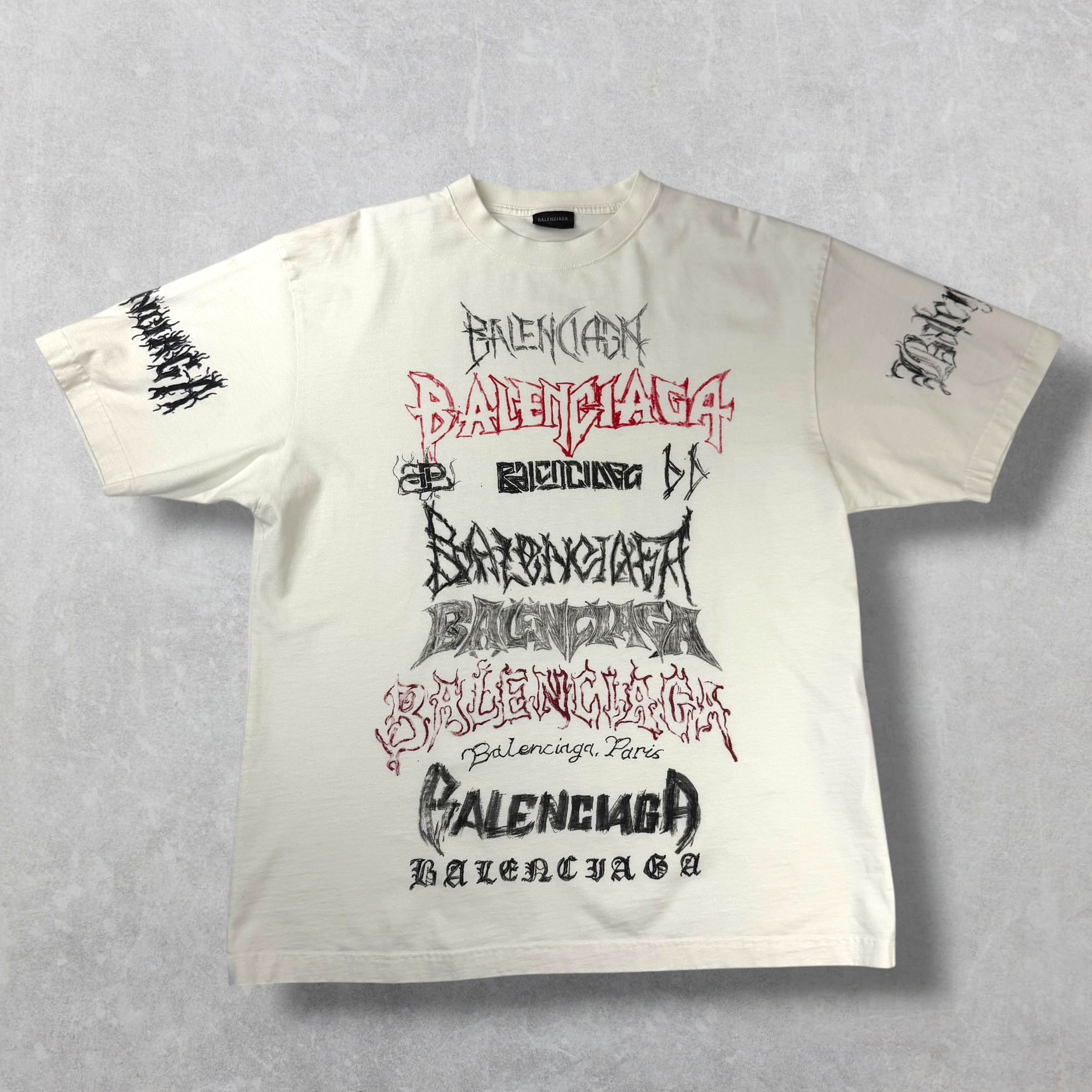 Balenciaga White DIY Metal Tee M (L)