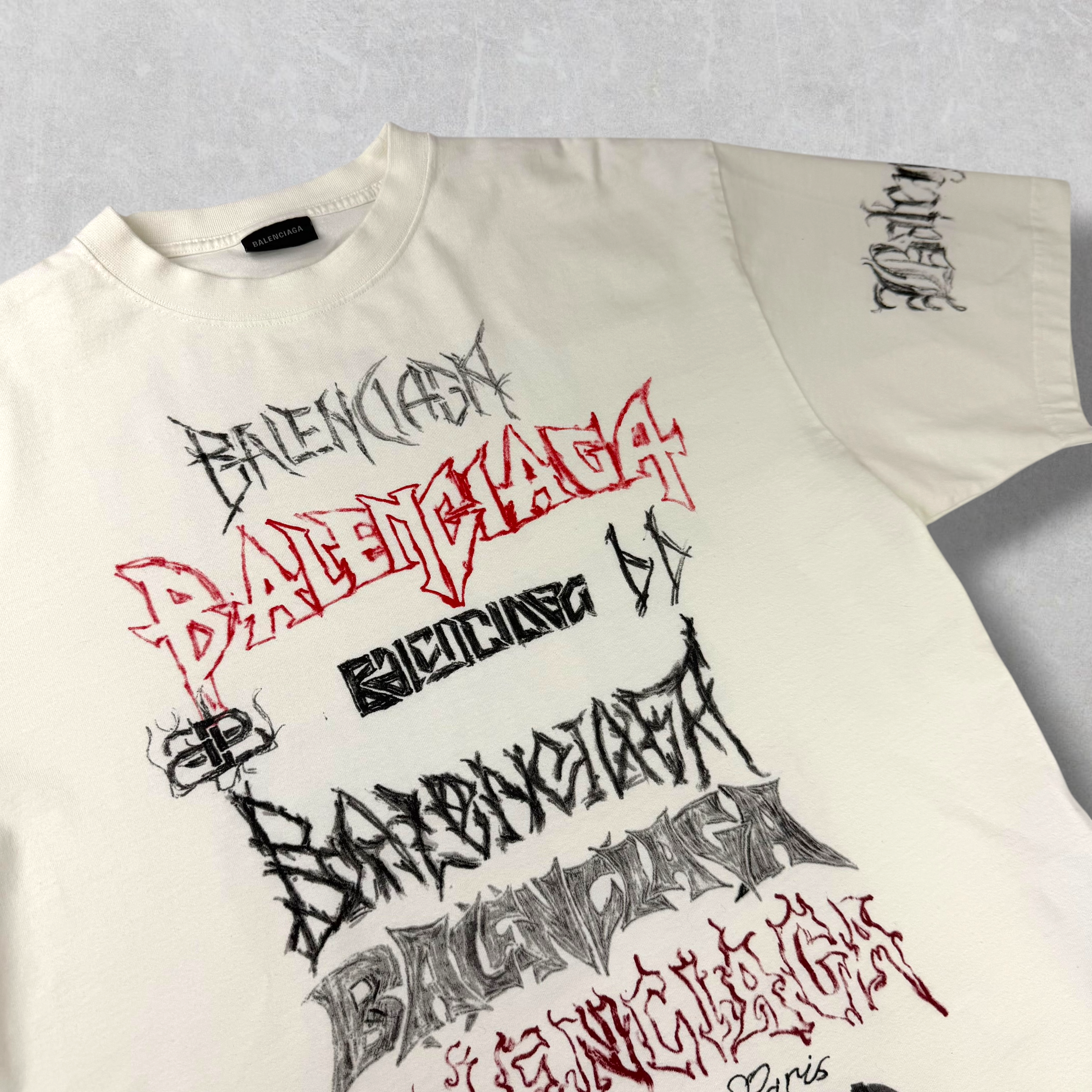 Balenciaga White DIY Metal Tee M (L)