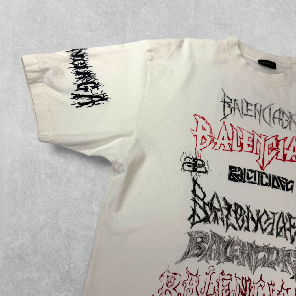 Balenciaga White DIY Metal Tee M (L)