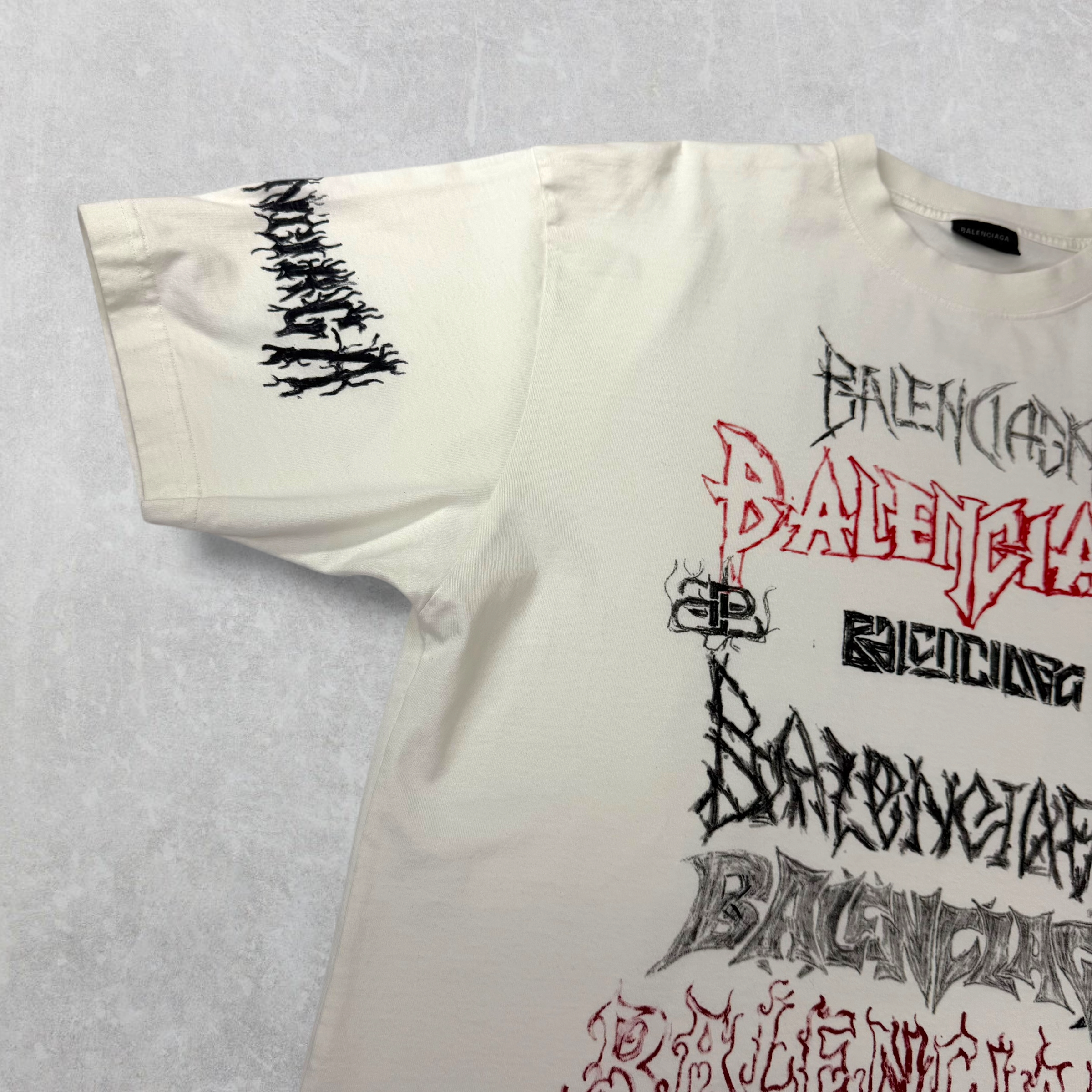 Balenciaga White DIY Metal Tee M (L)