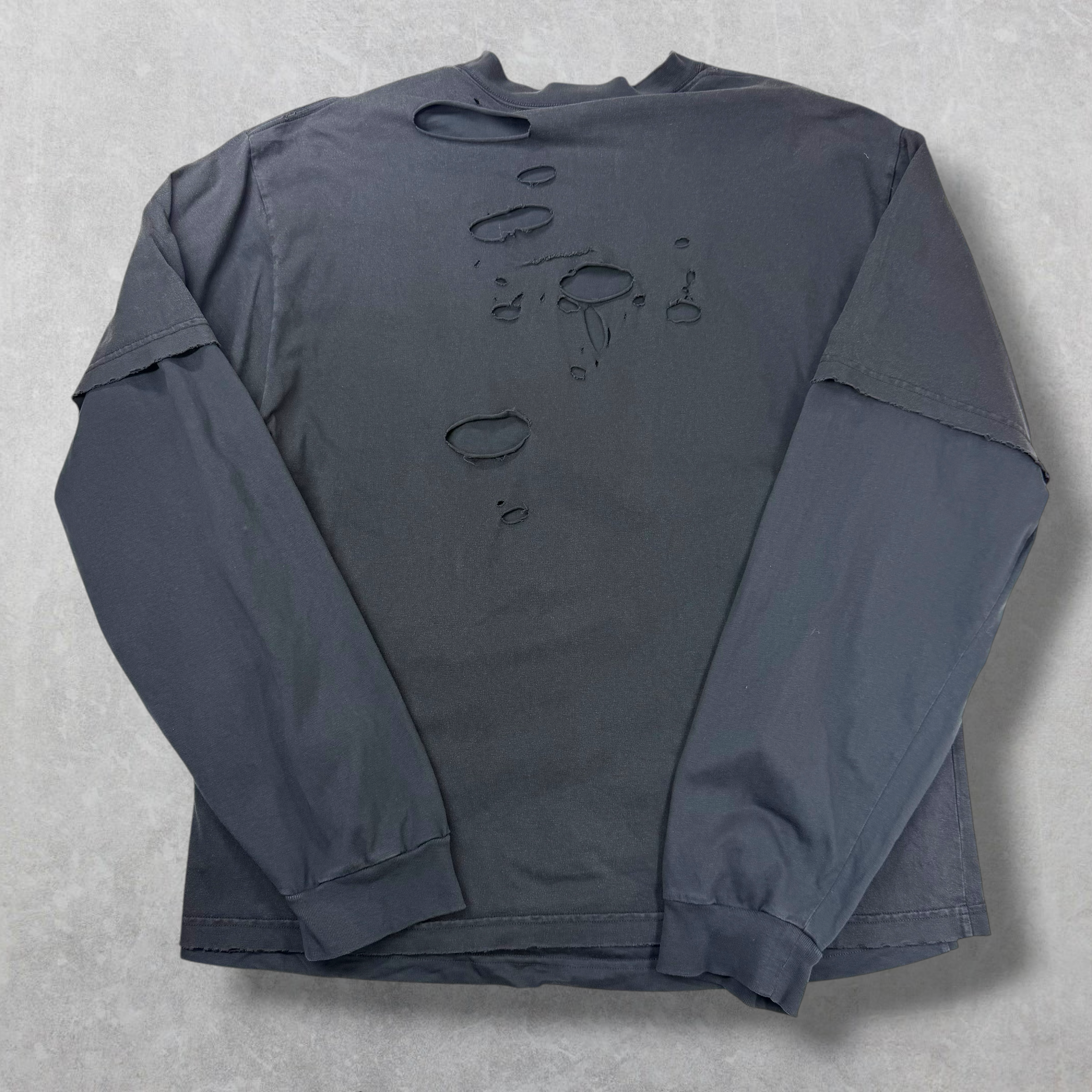 Balenciaga 3B Sport Icon Layered Destroyed L/S Tee L (XL)