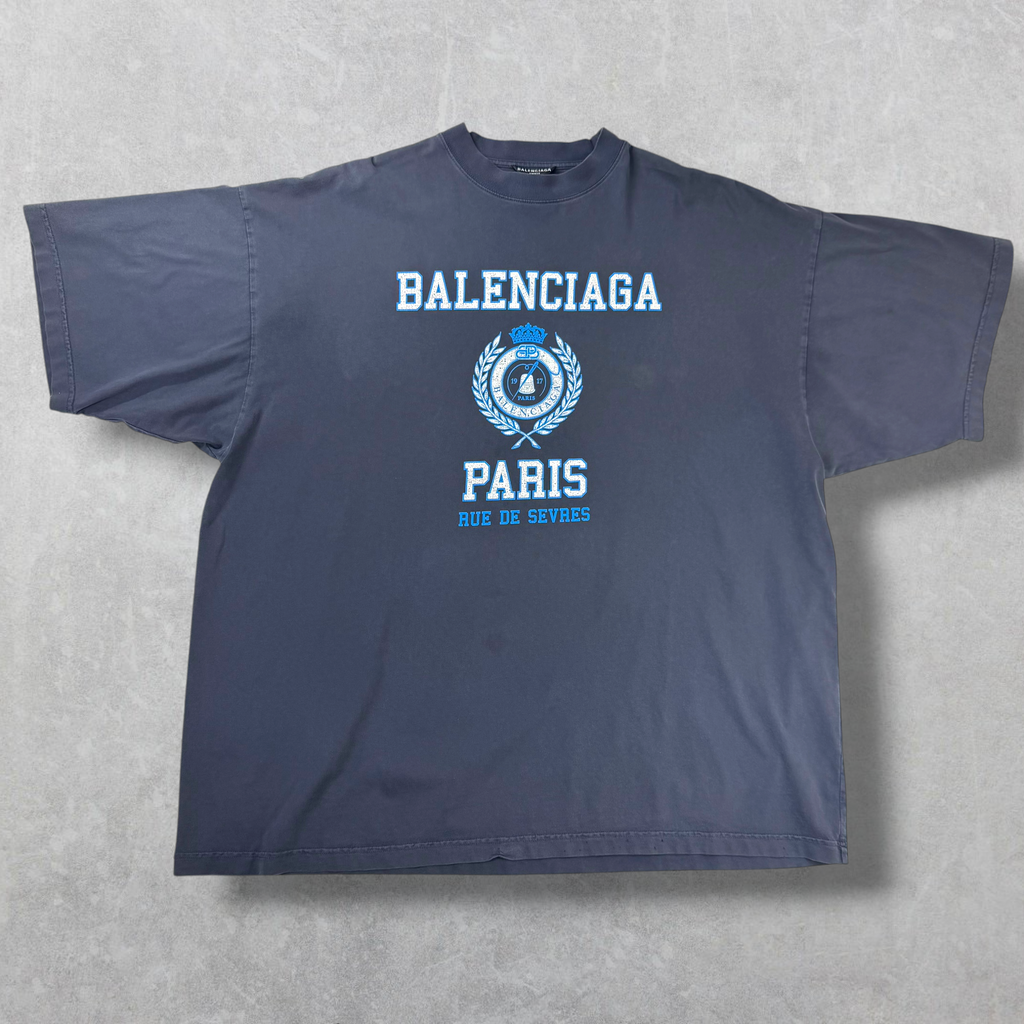 Balenciaga College Crest Oversized Tee 4 (XXXL)