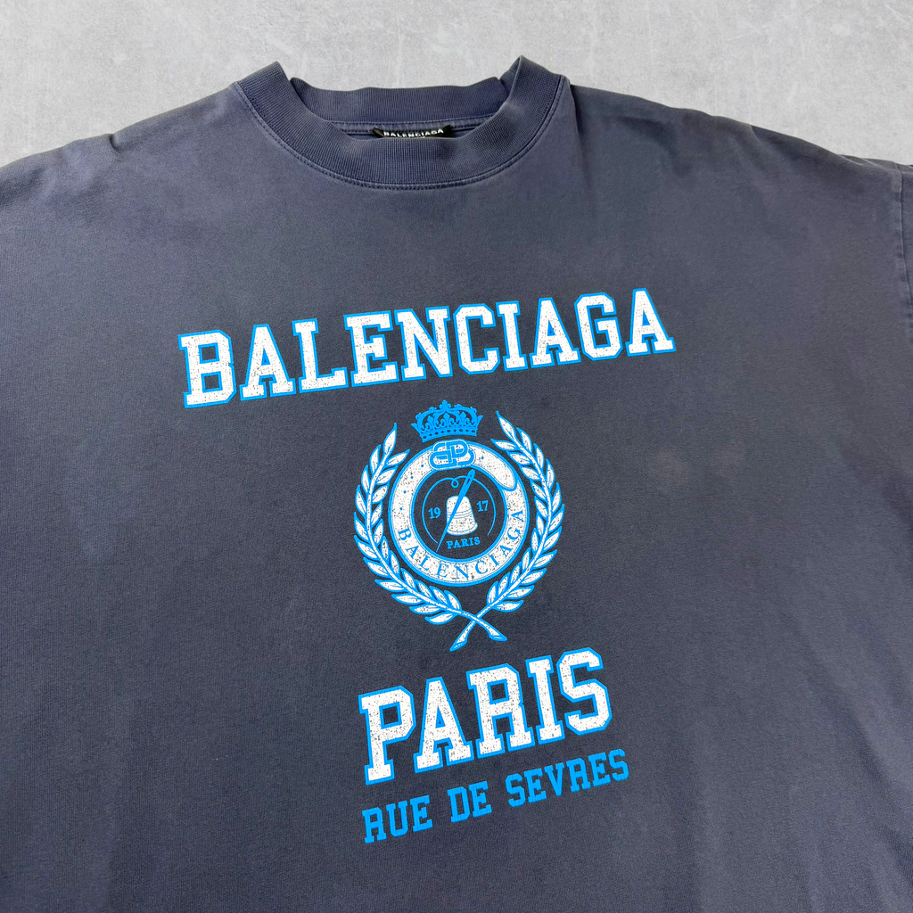 Balenciaga College Crest Oversized Tee 4 (XXXL)