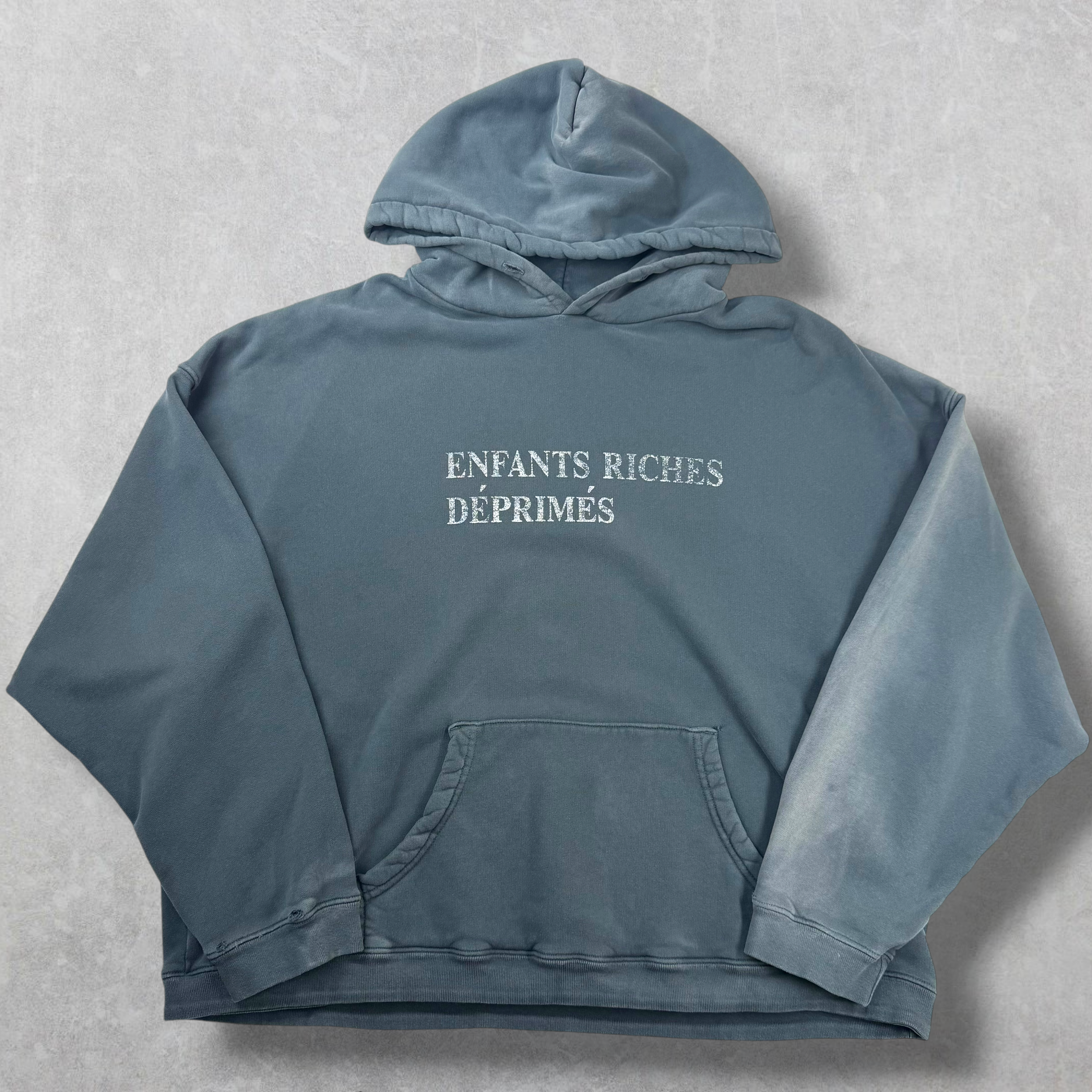 Enfants Riches Déprimés Classic Logo Black Faded Hoodie XXL