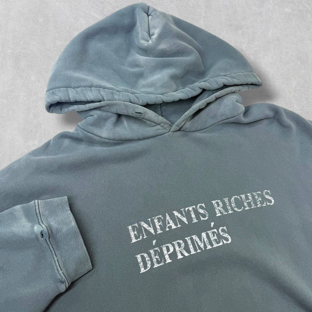 Enfants Riches Déprimés Classic Logo Black Faded Hoodie XXL