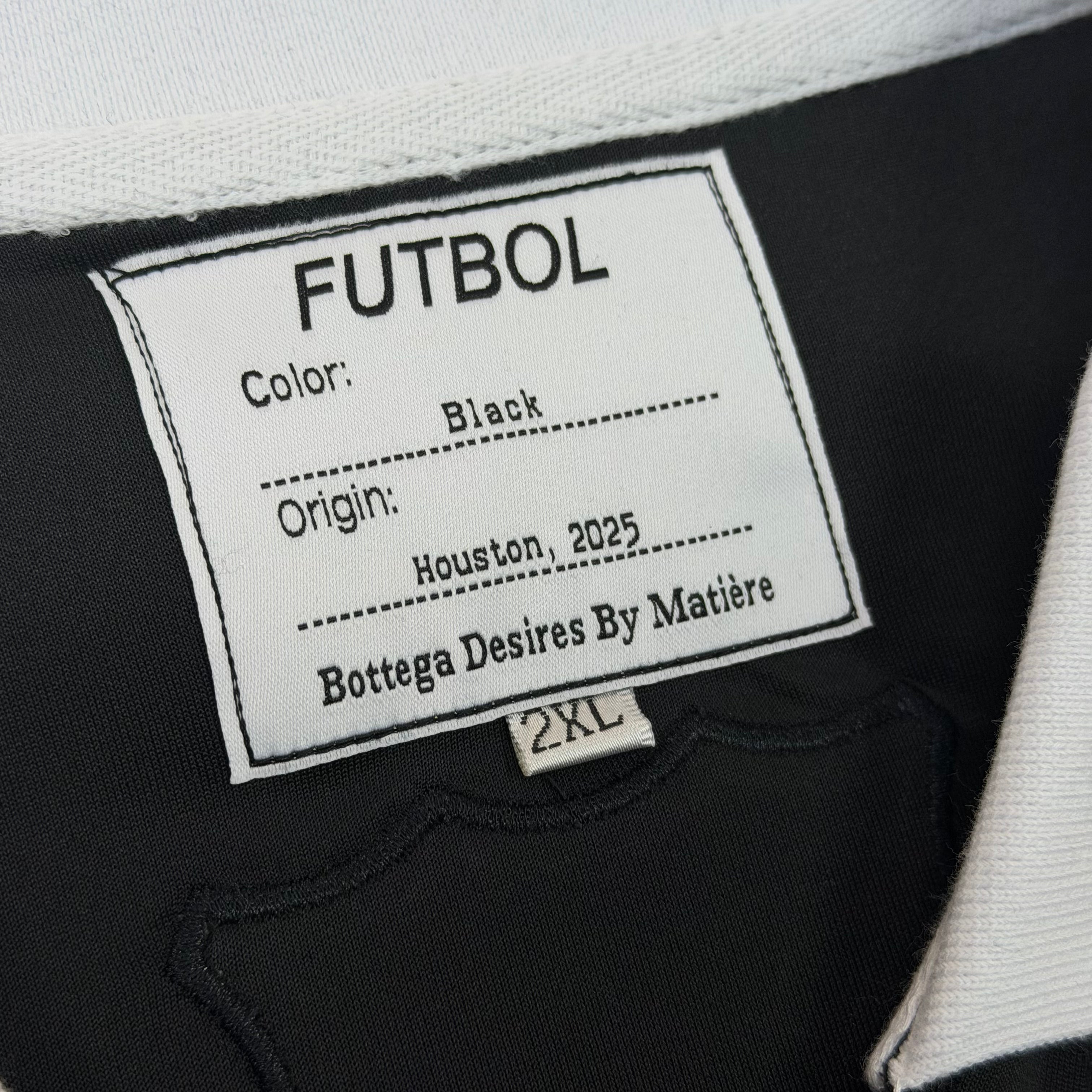 Bottega Desires Black Futbol Jersey XXL