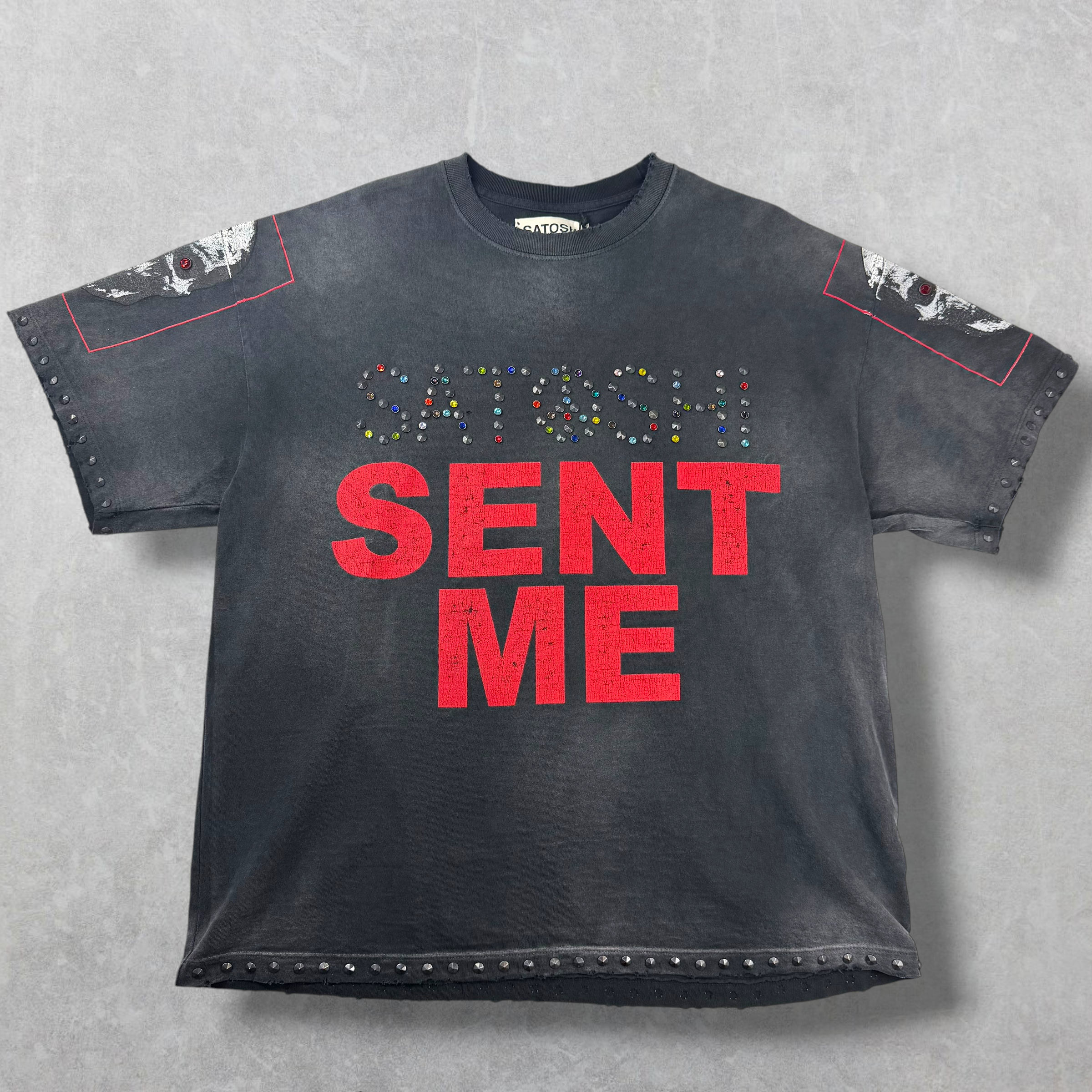 Satoshi Nakamoto Satoshi Sent Me Washed Black Tee XL