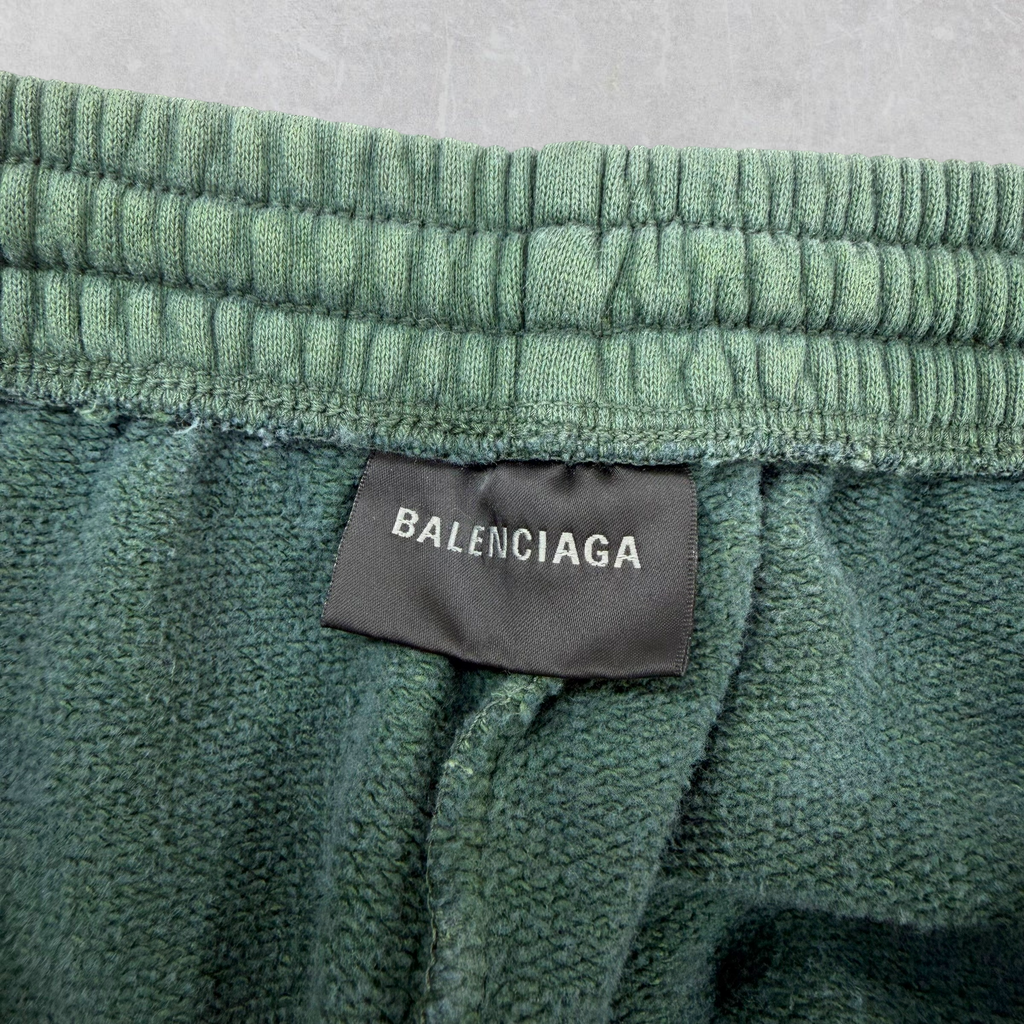 Balenciaga Basketball Dark Green Sweat Shorts M