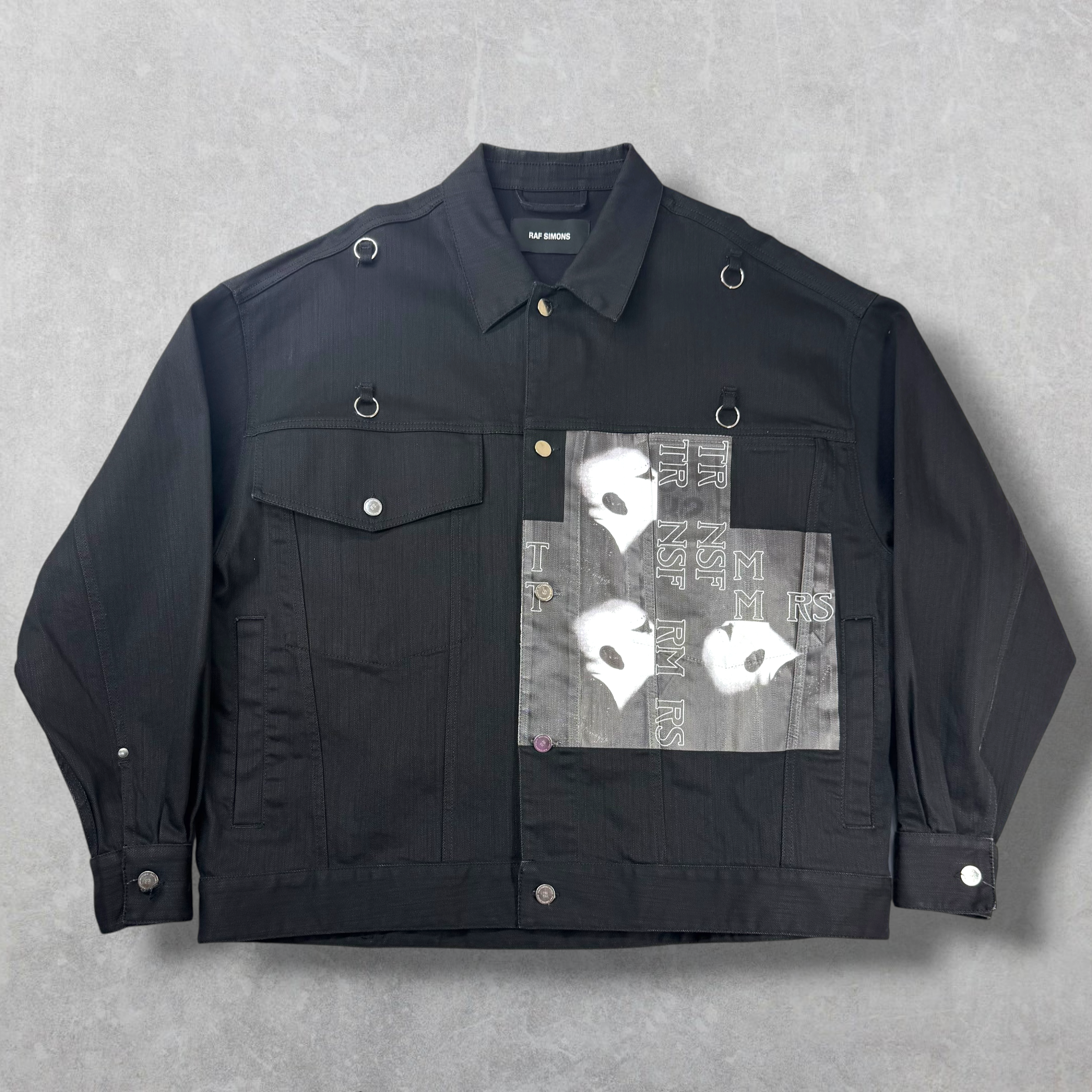 Raf Simons "Bold Head" Black Denim M (XXL)