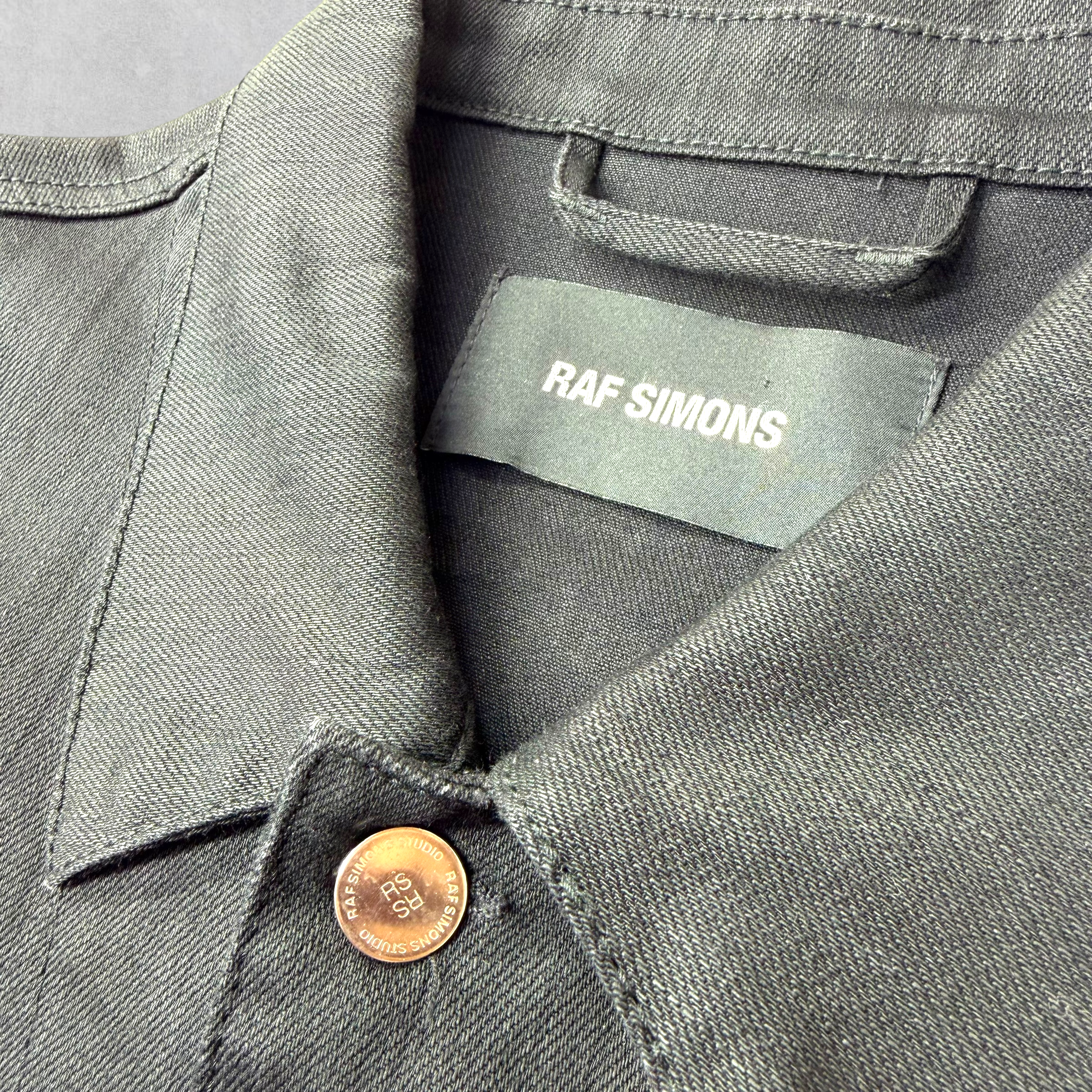 Raf Simons "Bold Head" Black Denim M (XXL)