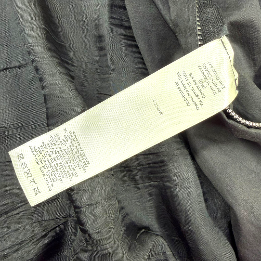 Rick Owens Tumbled Lamb Leather Raglan Flight Bomber Jacket 54 (XL)