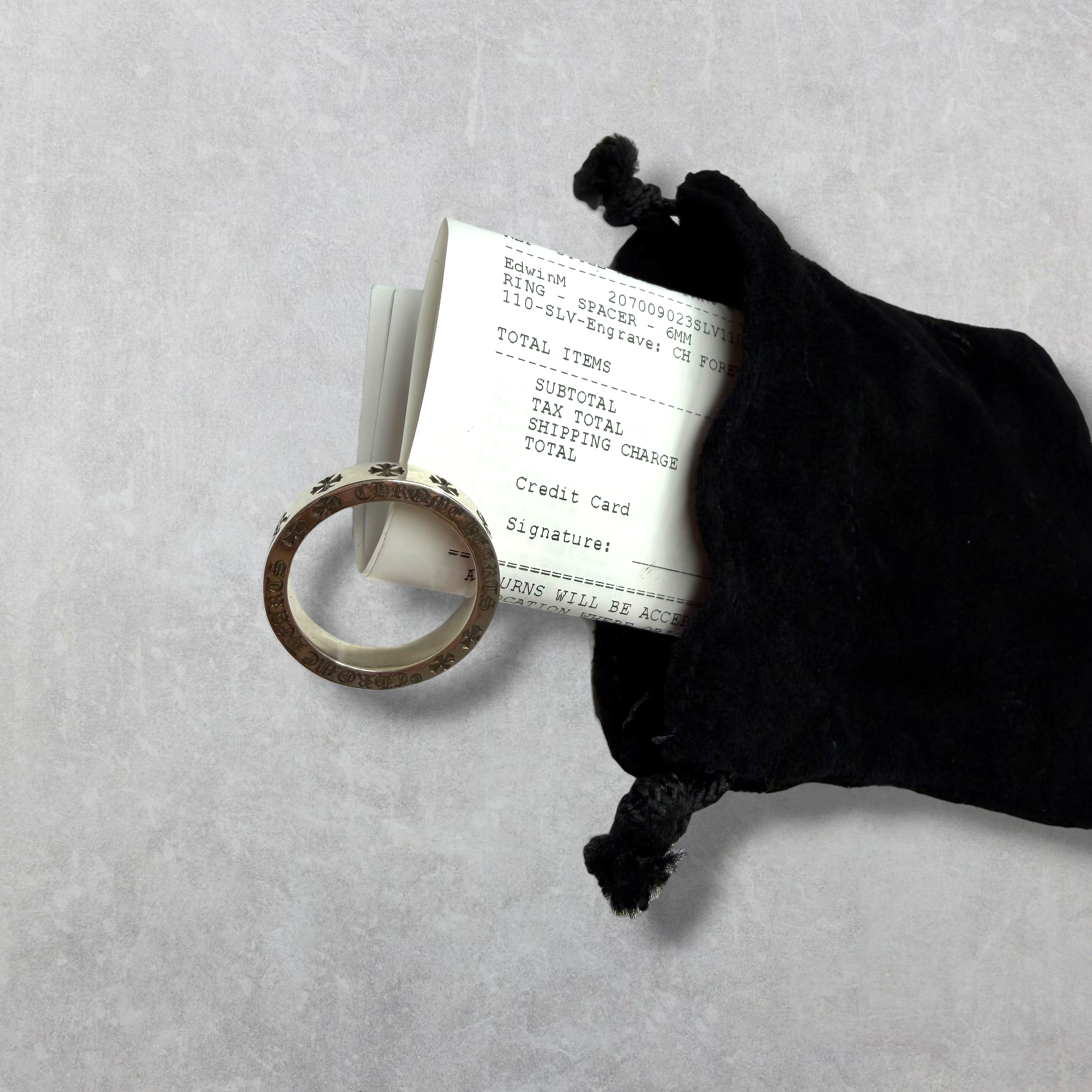 Chrome Hearts Forever 6MM Spacer Ring 11