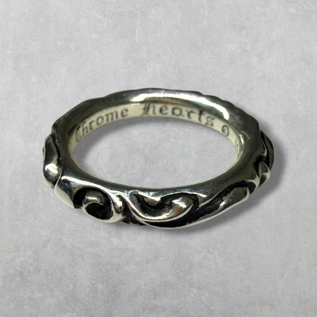 Chrome Hearts Scroll Band Ring 10