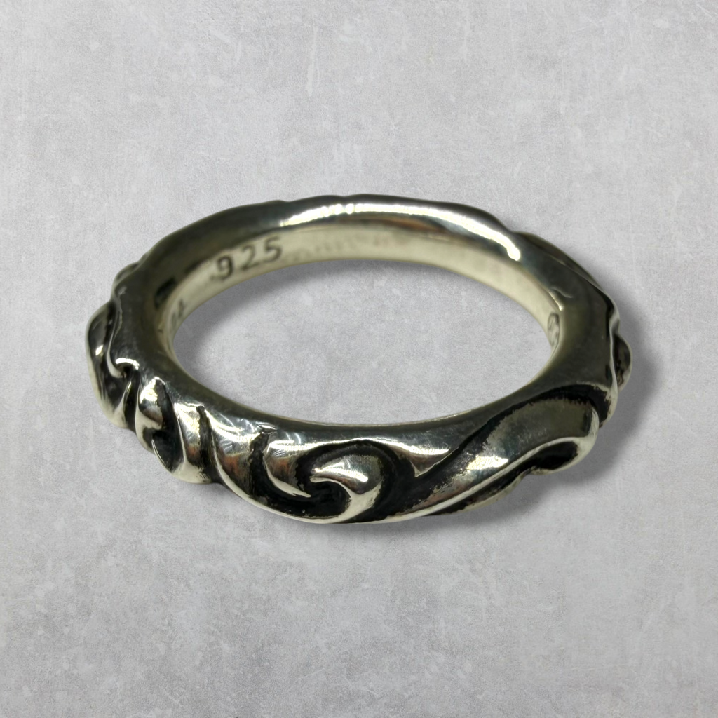 Chrome Hearts Scroll Band Ring 10