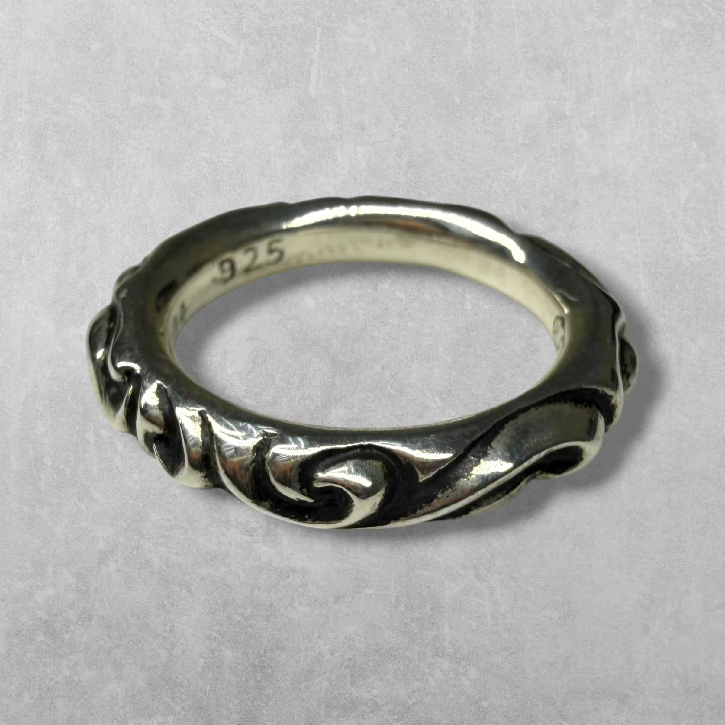 Chrome Hearts Scroll Band Ring 10