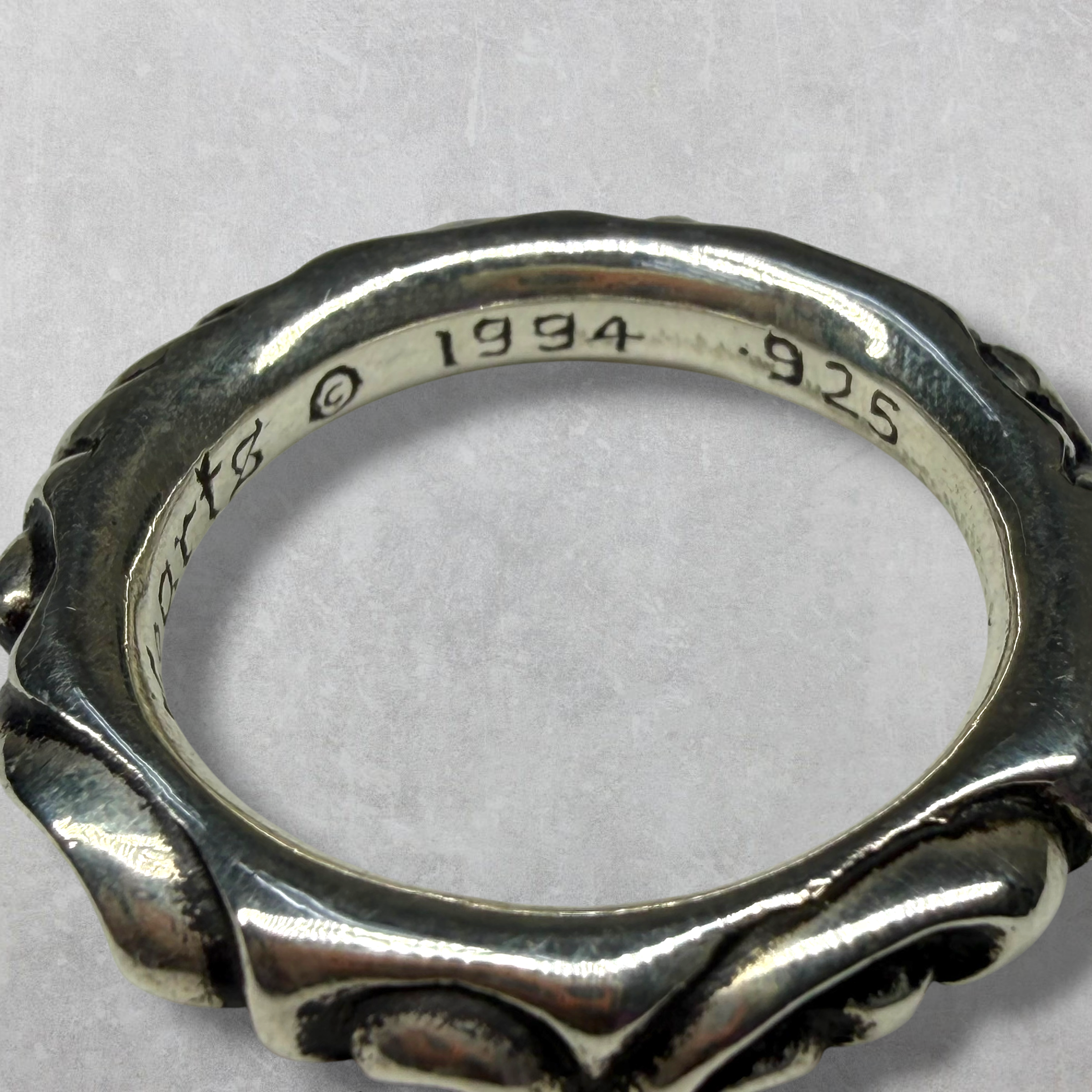 Chrome Hearts Scroll Band Ring 10