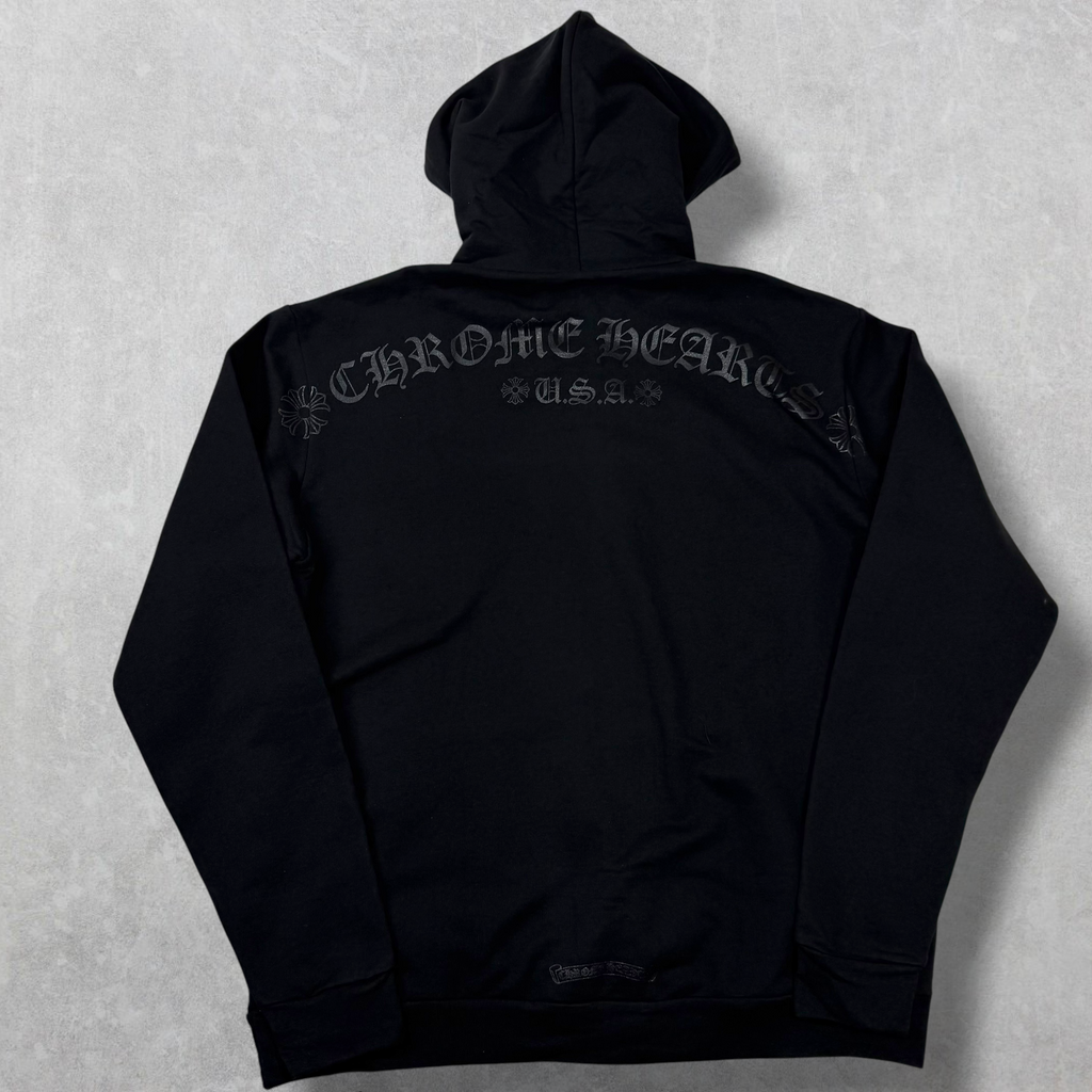 Chrome Hearts Black Floral Hoodie L
