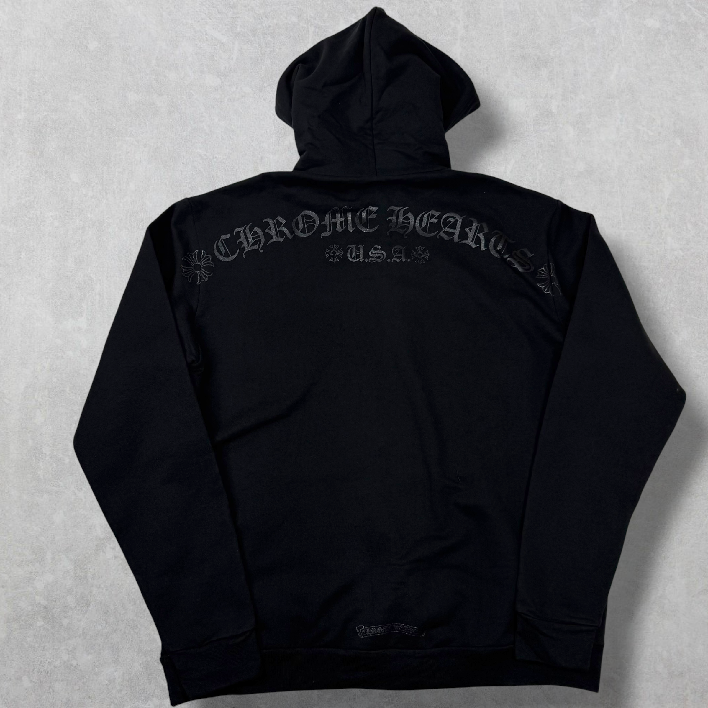 Chrome Hearts Black Floral Hoodie L