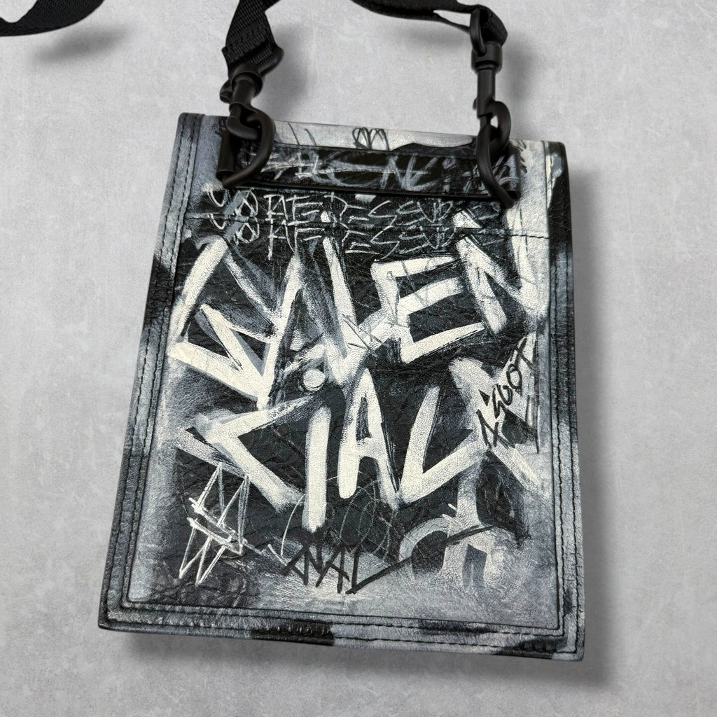 Balenciaga Agneau Arena Graffiti All Over Small Pouch