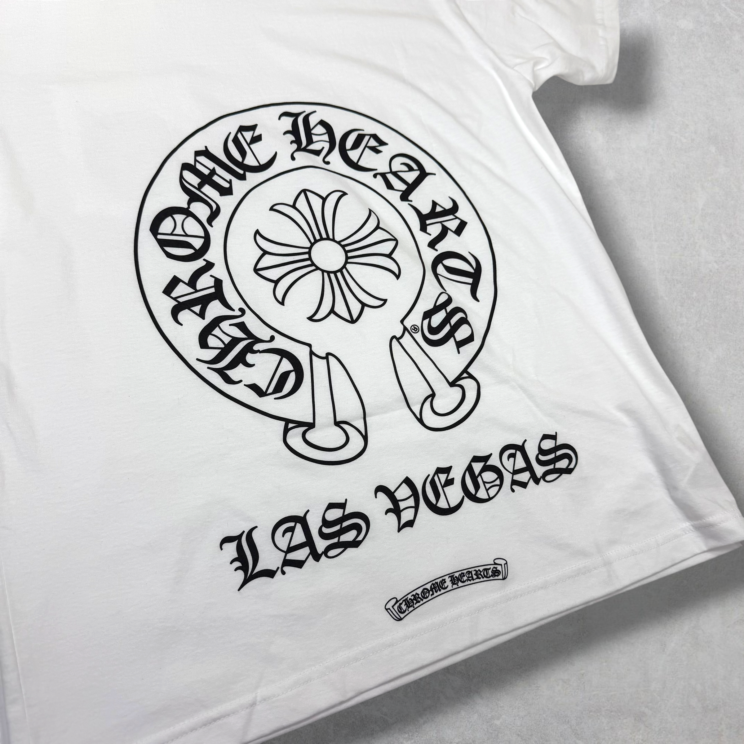 Chrome Hearts Las Vegas Exclusive Horseshoe White Tee L