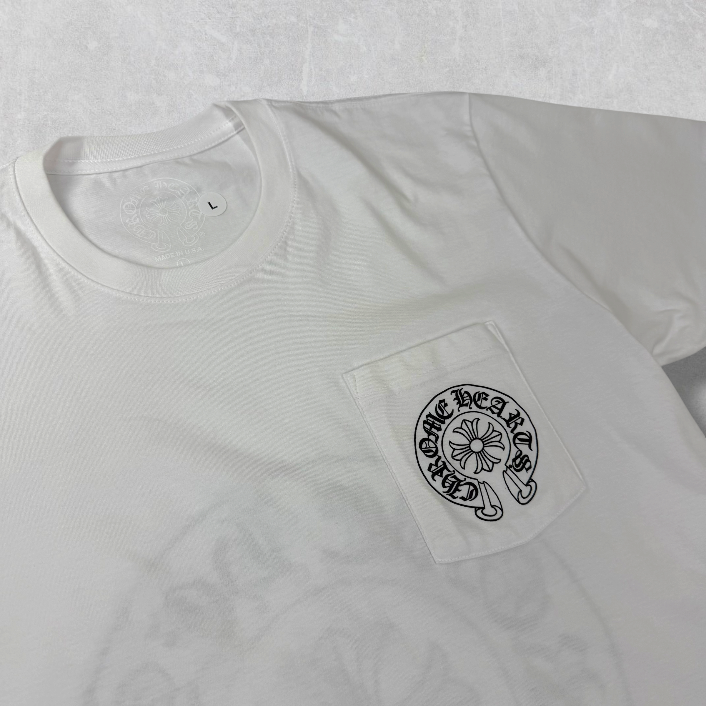 Chrome Hearts Las Vegas Exclusive Horseshoe White Tee L