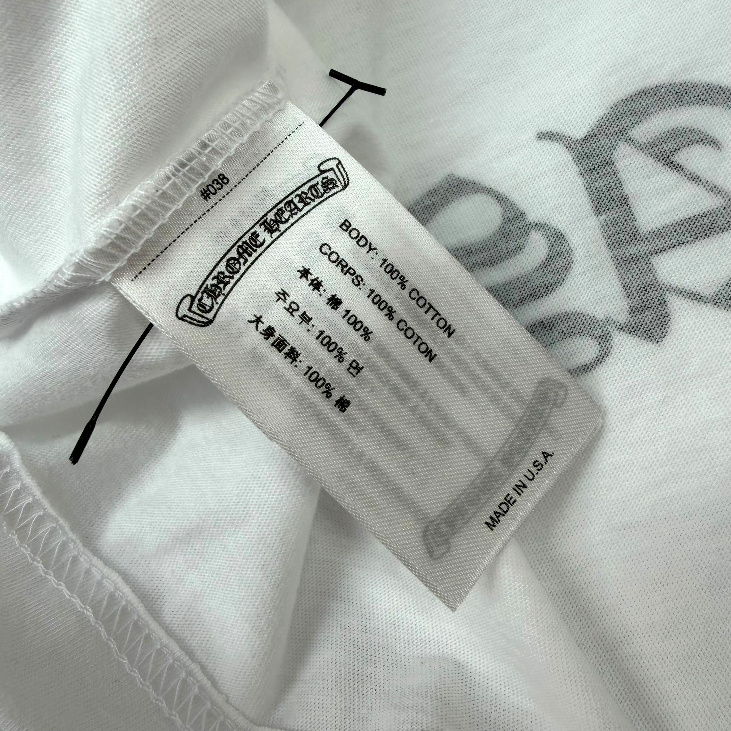 Chrome Hearts Las Vegas Exclusive Horseshoe White Tee L