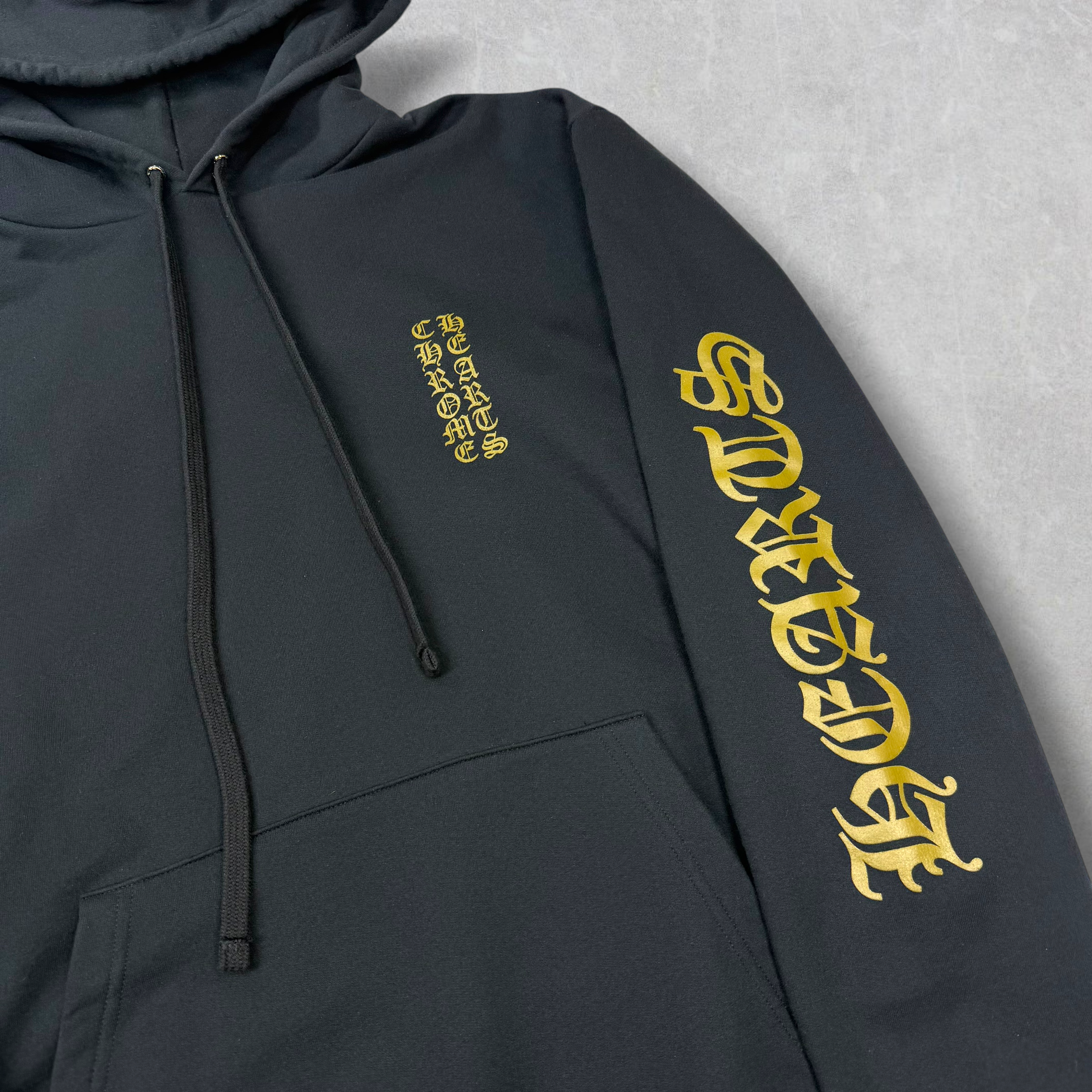 Chrome Hearts Olive Vertical Logo Hoodie XL