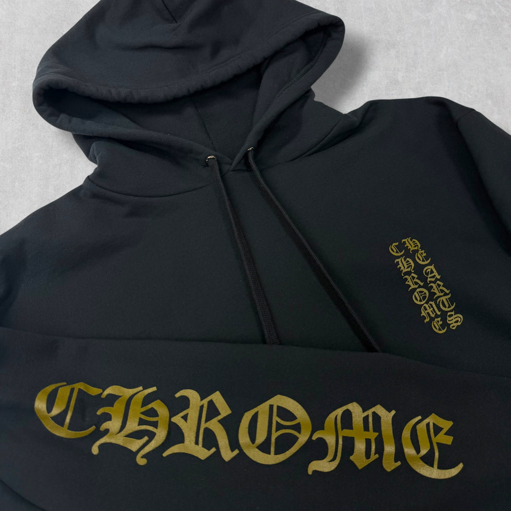 Chrome Hearts Olive Vertical Logo Hoodie XL