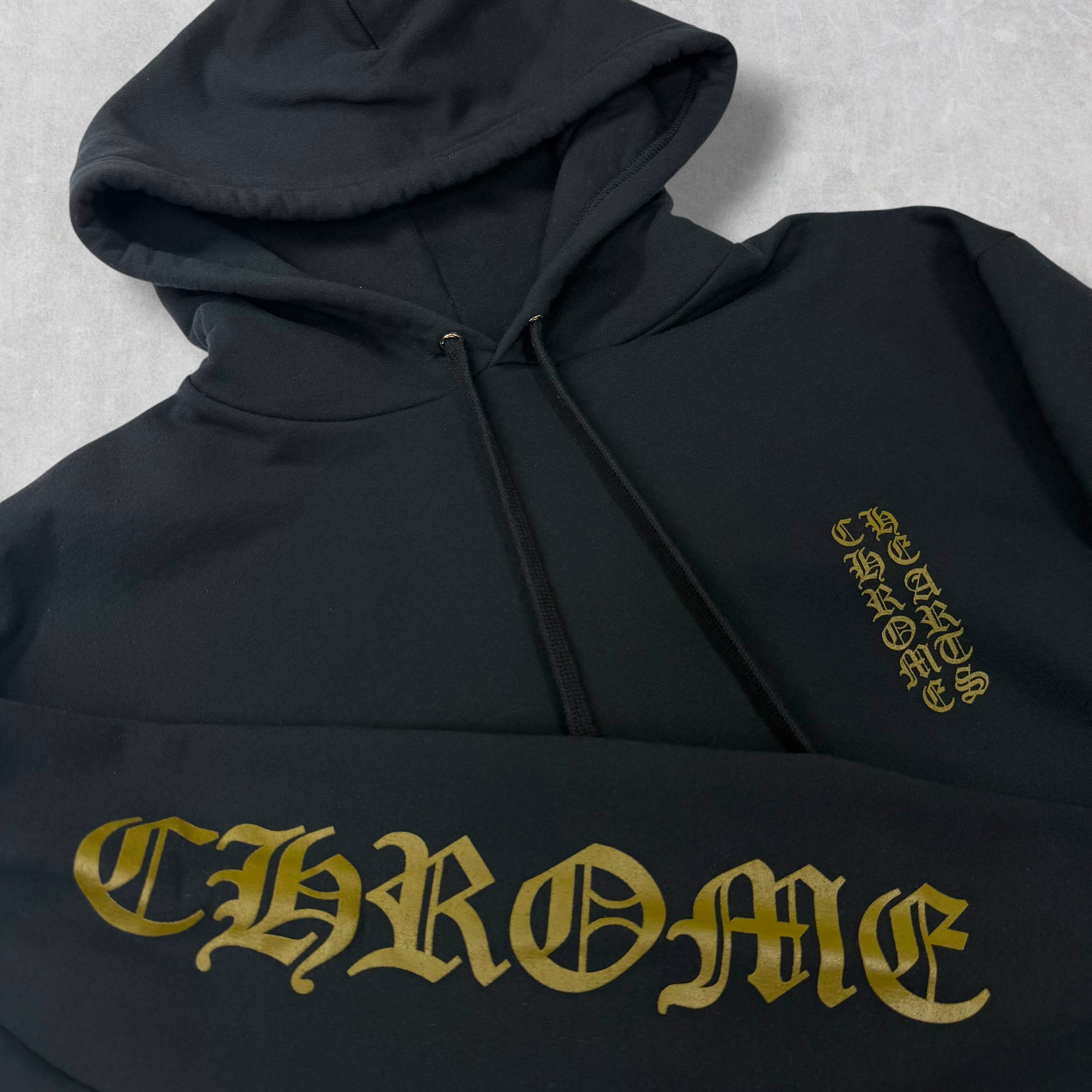 Chrome Hearts Olive Vertical Logo Hoodie XL