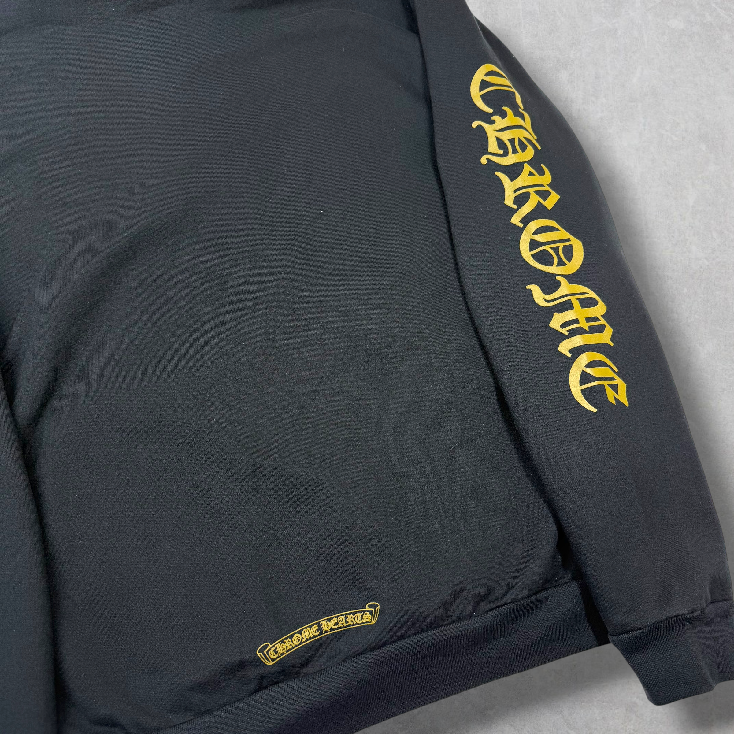 Chrome Hearts Olive Vertical Logo Hoodie XL