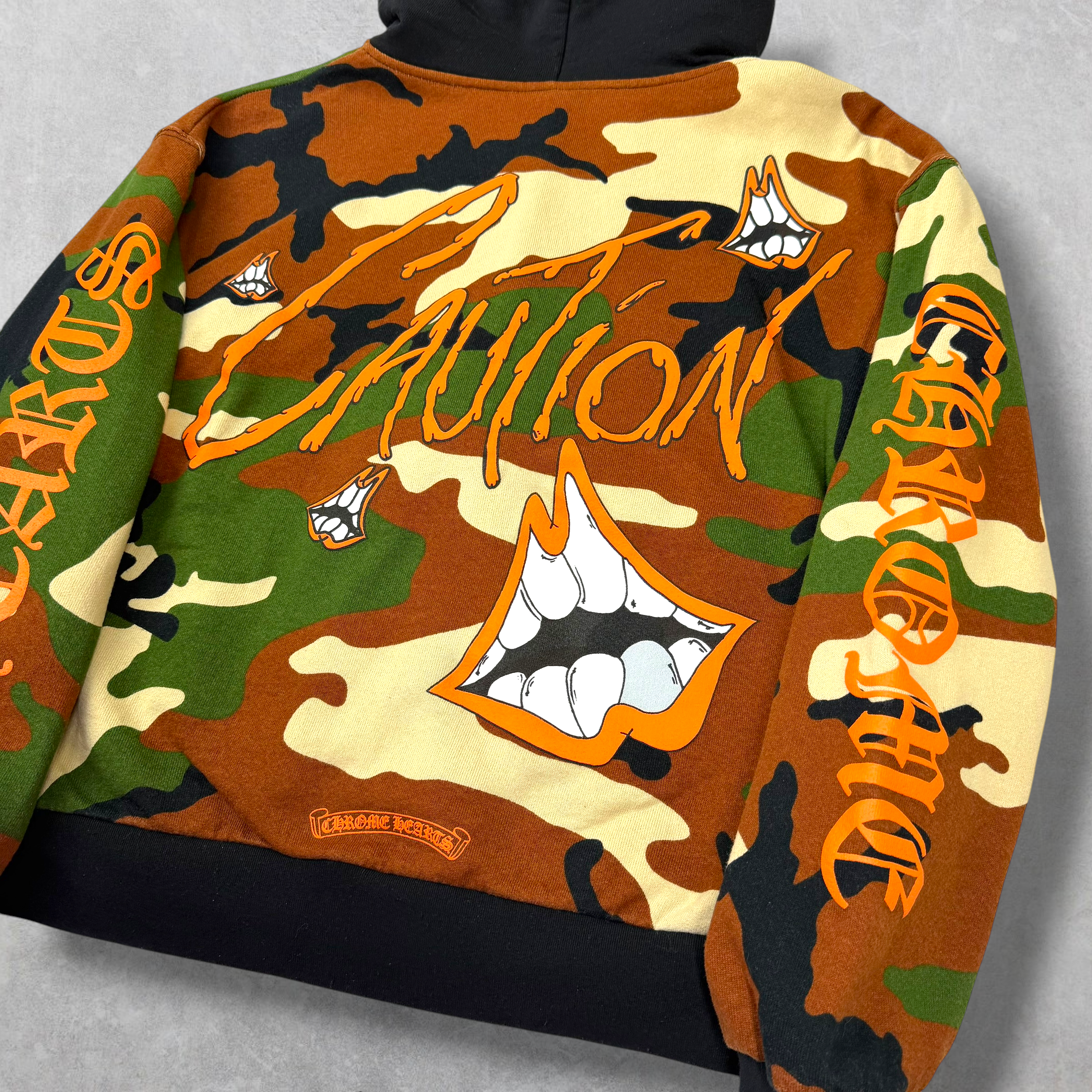 Chrome Hearts Matty Boy Caution Camo Thermal Zip Up S