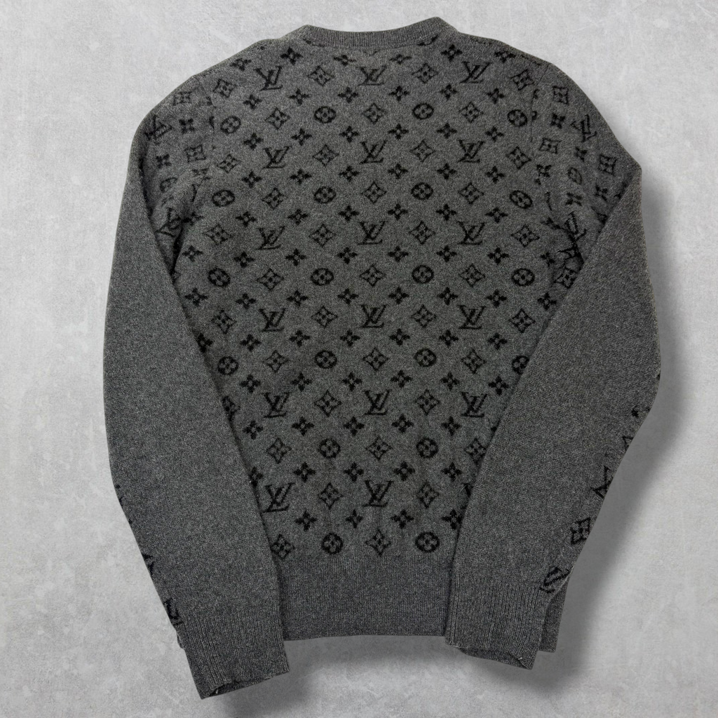Louis Vuitton Half & Half Monogram Cashmere Crewneck Sweater M