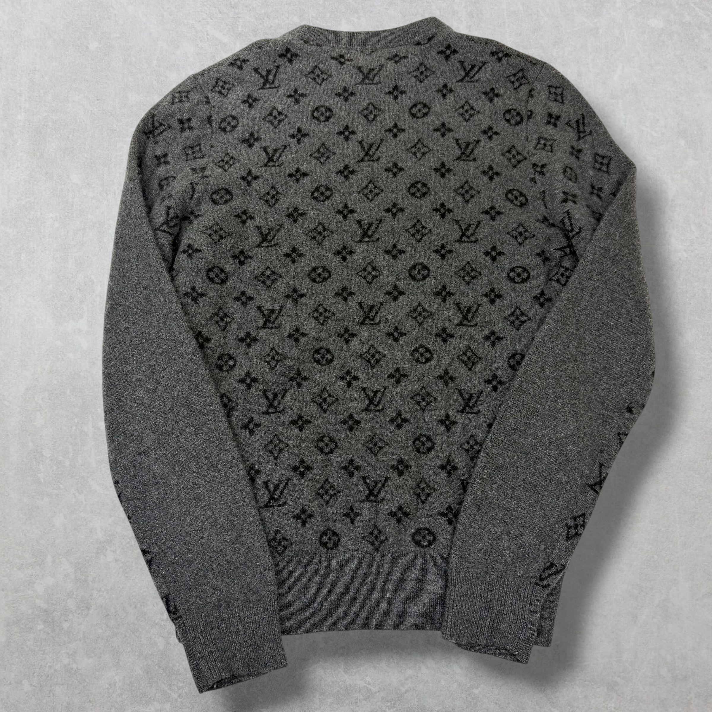 Louis Vuitton Half & Half Monogram Cashmere Crewneck Sweater M