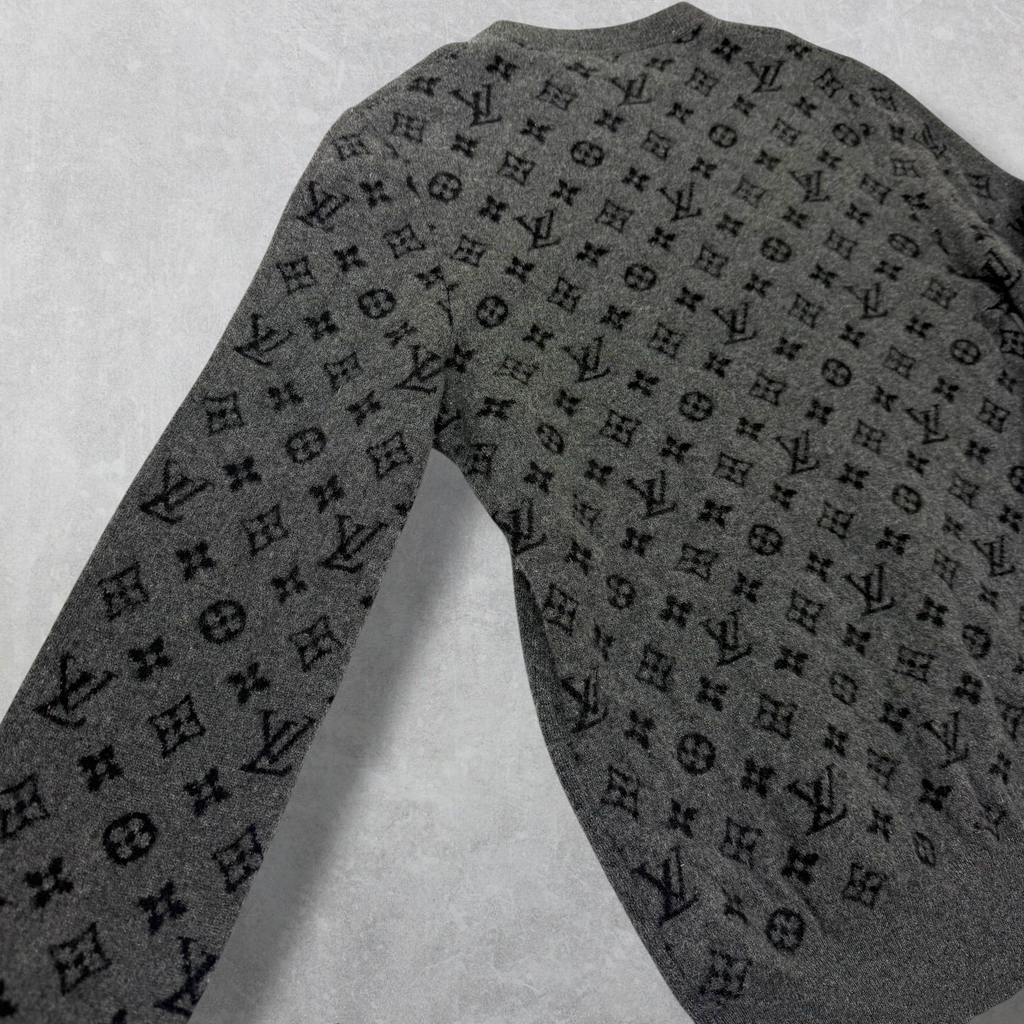 Louis Vuitton Half & Half Monogram Cashmere Crewneck Sweater M