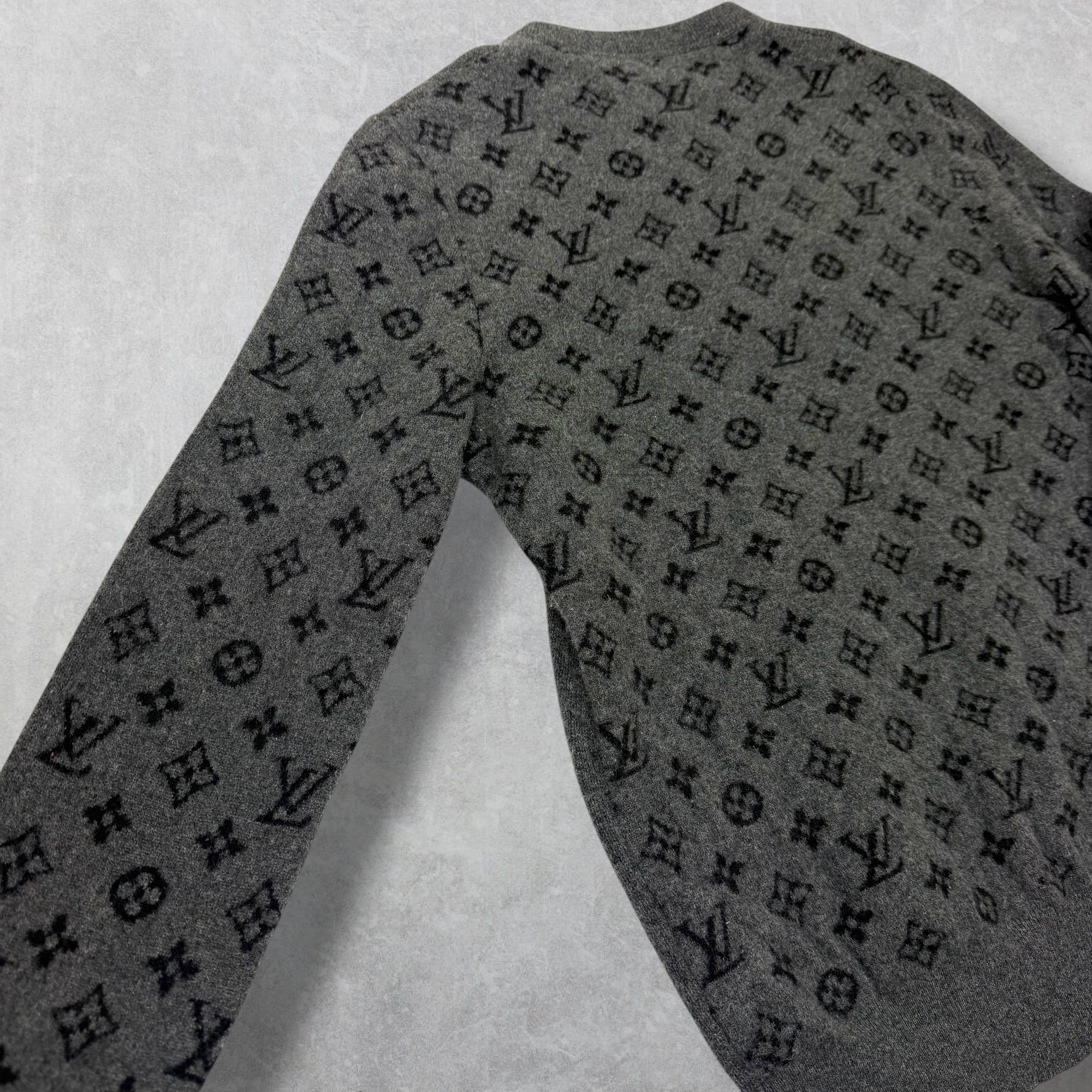 Louis Vuitton Half & Half Monogram Cashmere Crewneck Sweater M