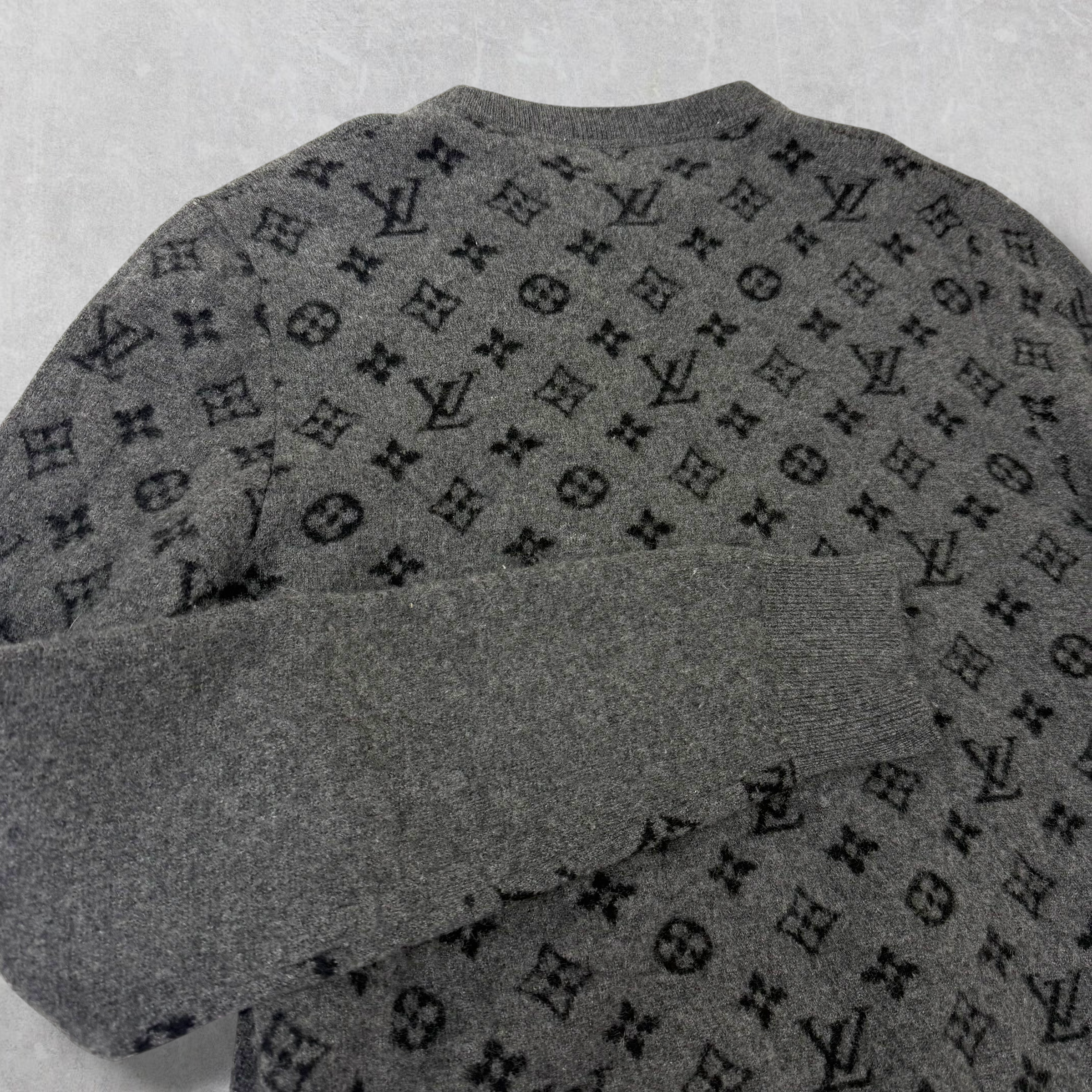 Louis Vuitton Half & Half Monogram Cashmere Crewneck Sweater M