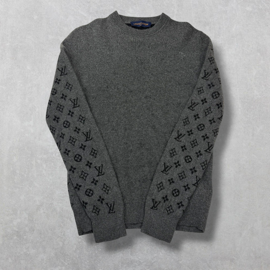 Louis Vuitton Half & Half Monogram Cashmere Crewneck Sweater M
