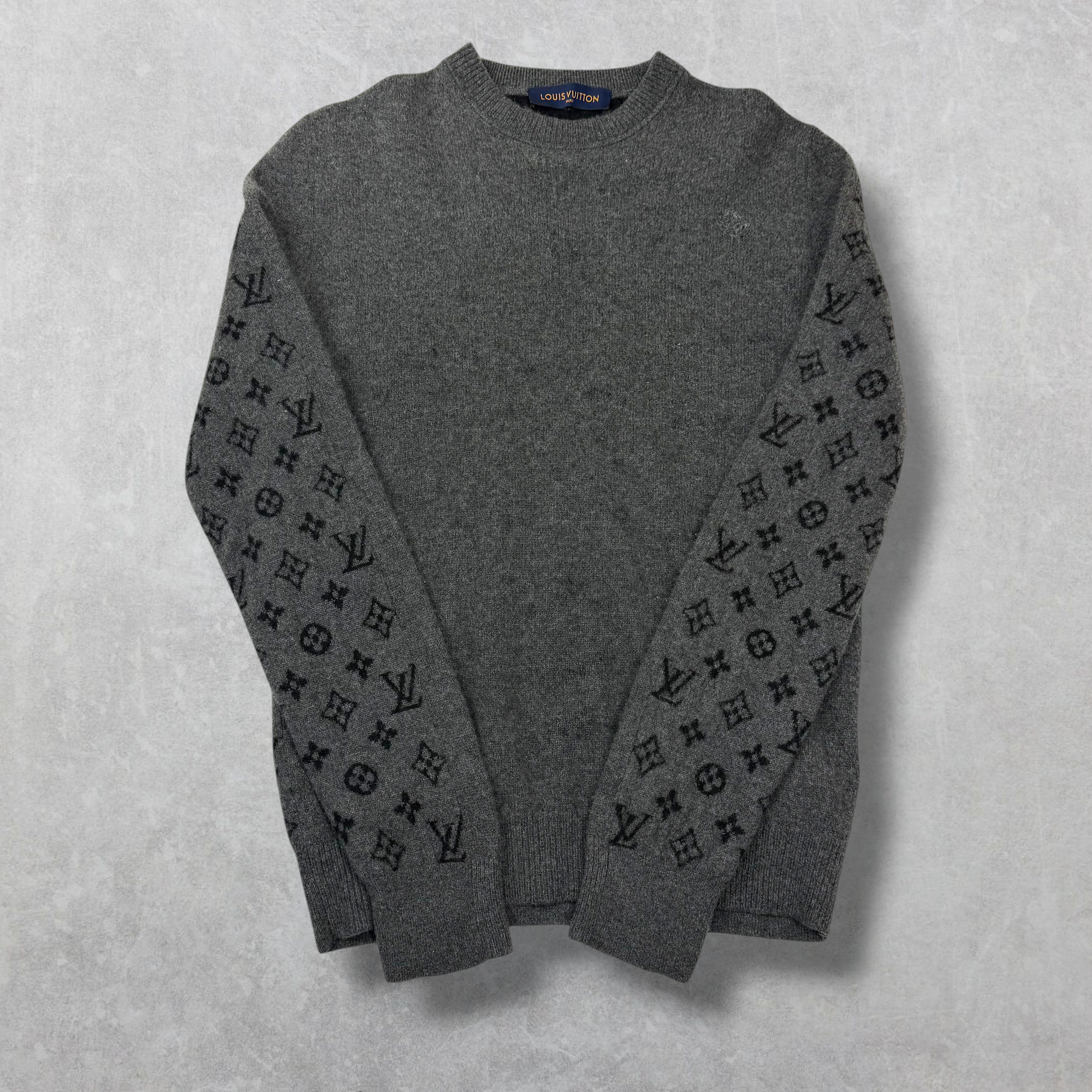 Louis Vuitton Half & Half Monogram Cashmere Crewneck Sweater M