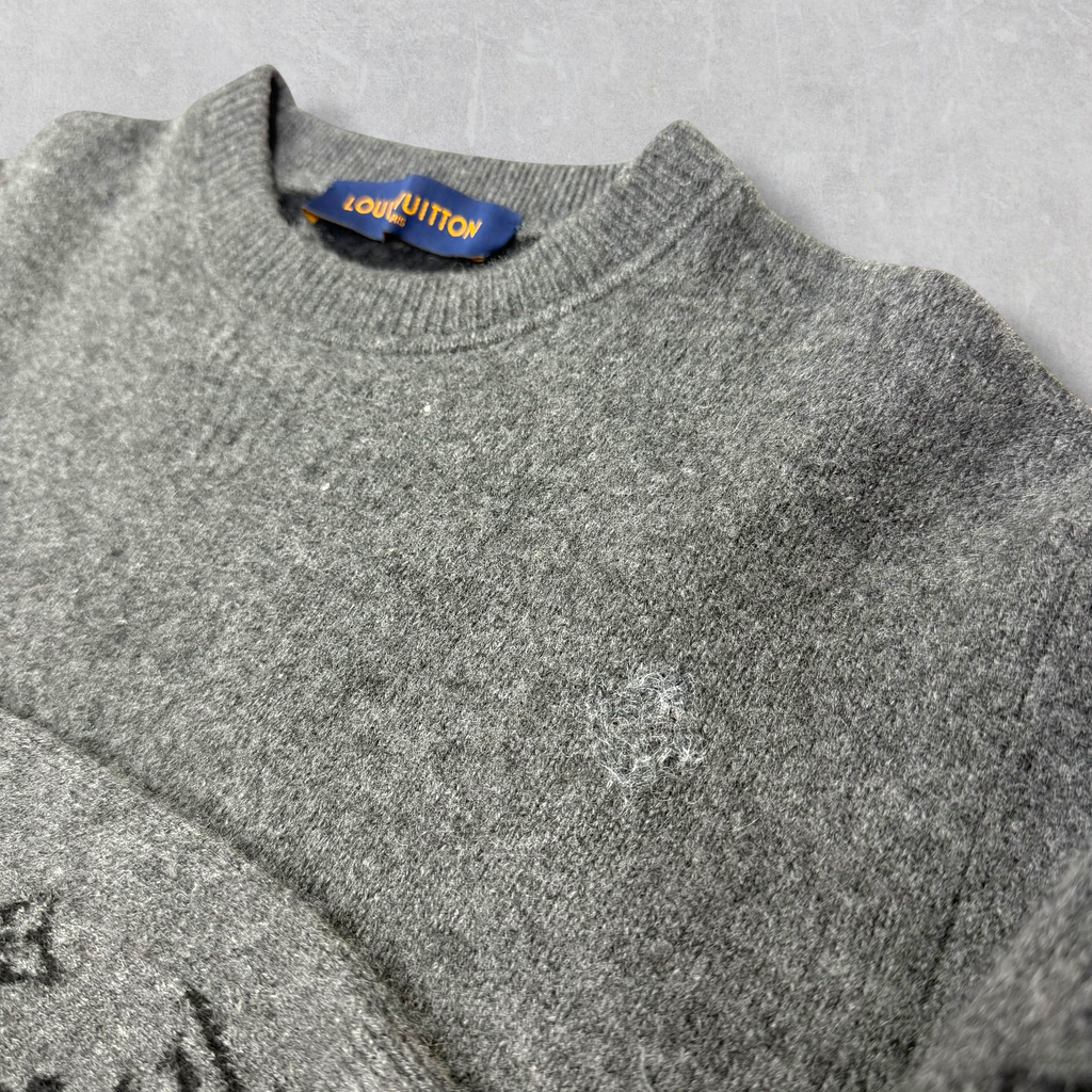 Louis Vuitton Half & Half Monogram Cashmere Crewneck Sweater M