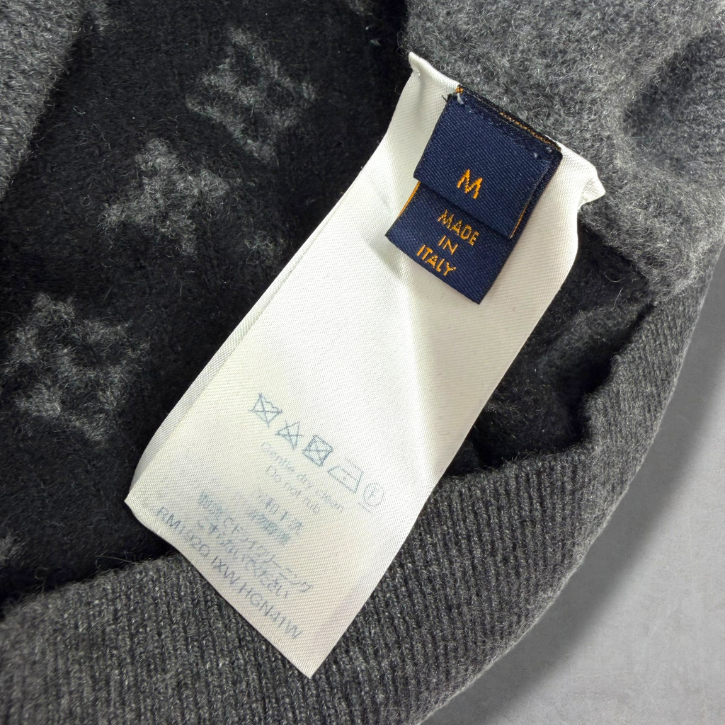 Louis Vuitton Half & Half Monogram Cashmere Crewneck Sweater M