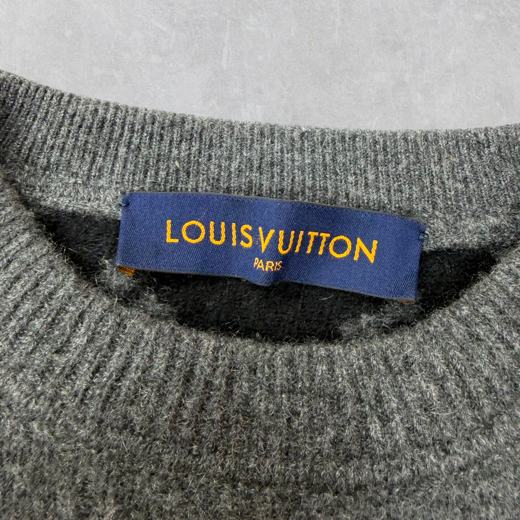 Louis Vuitton Half & Half Monogram Cashmere Crewneck Sweater M