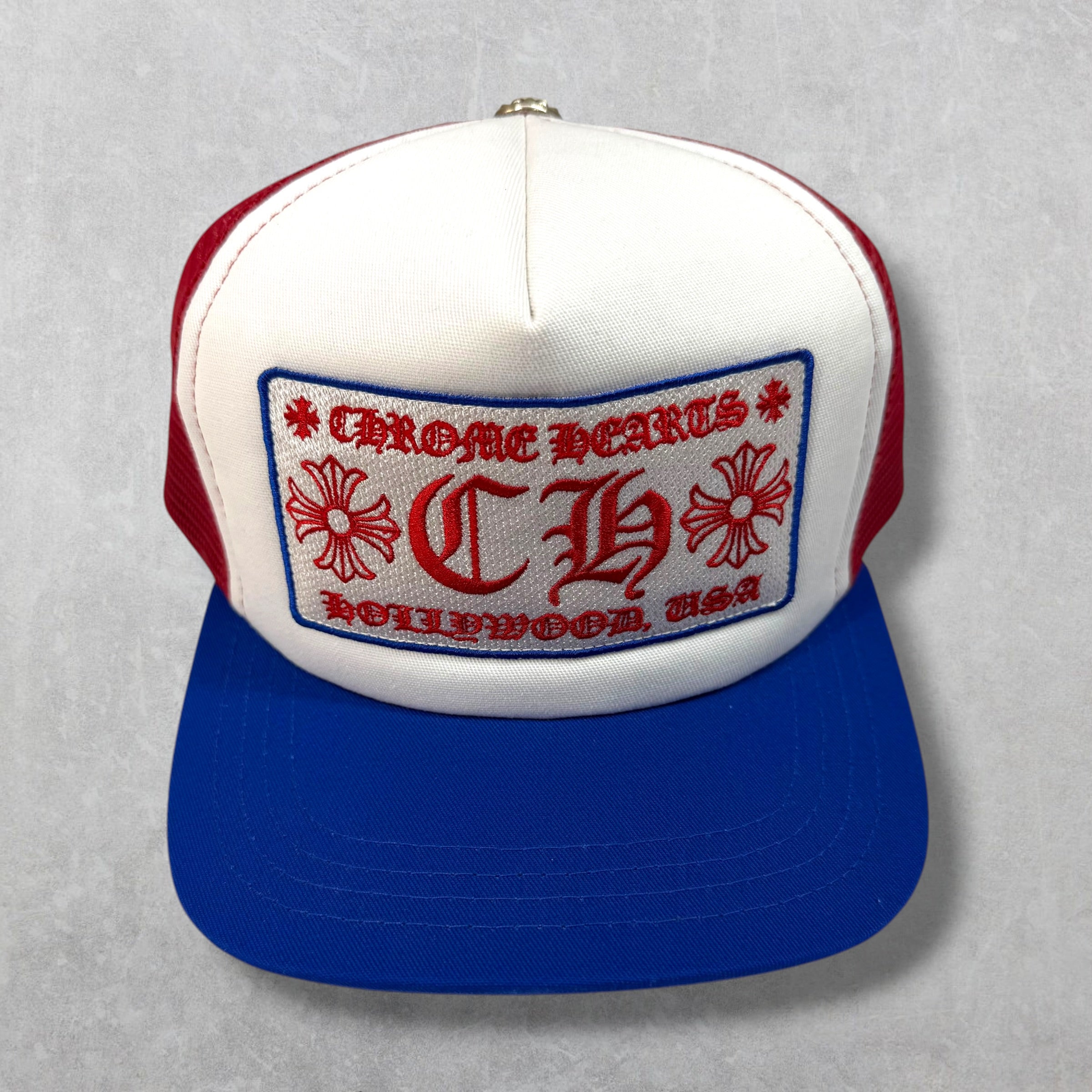 Chrome Hearts CH Hollywood Red/White/Blue Trucker